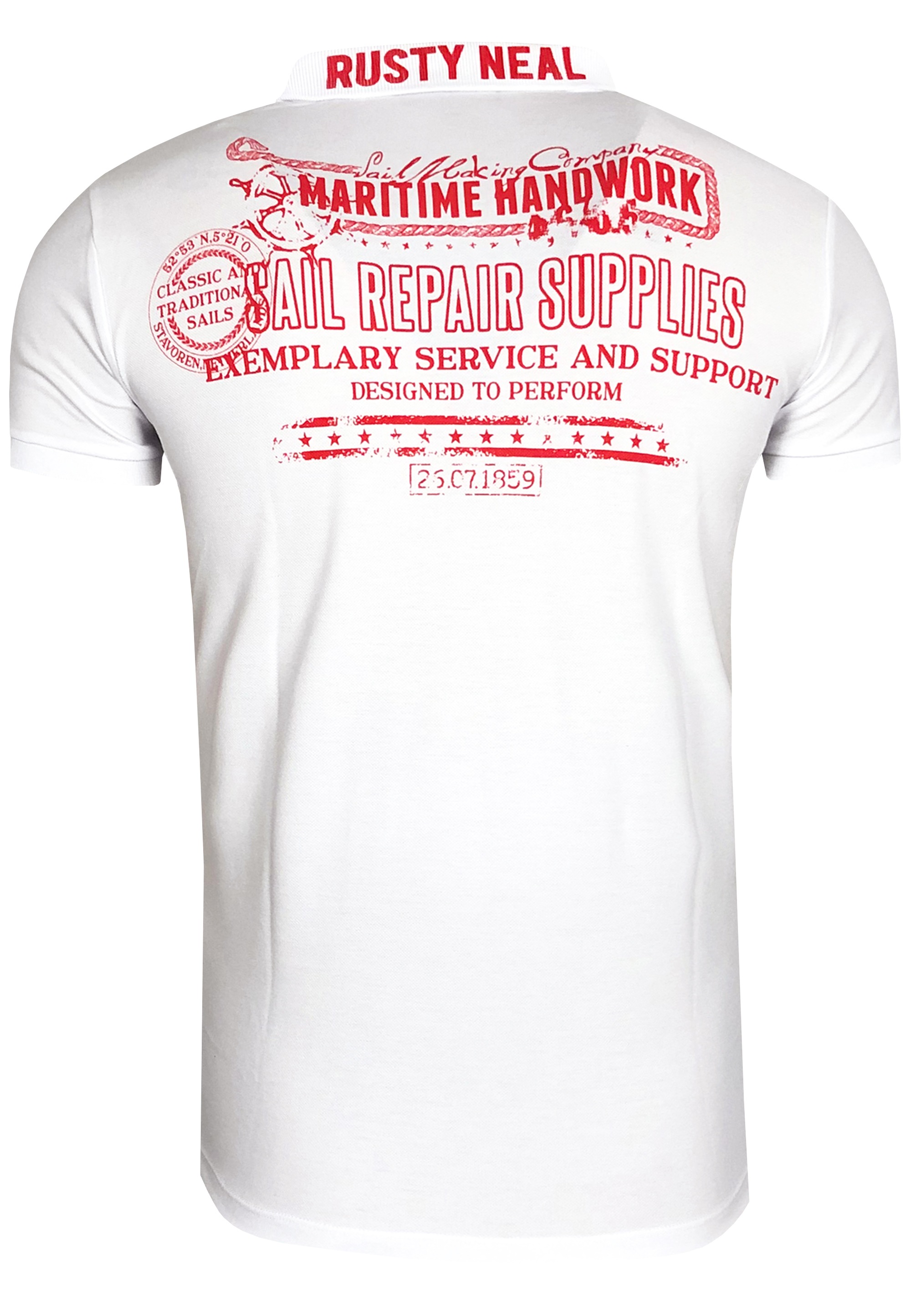 Rusty Neal Poloshirt im modischen Nautical-Style