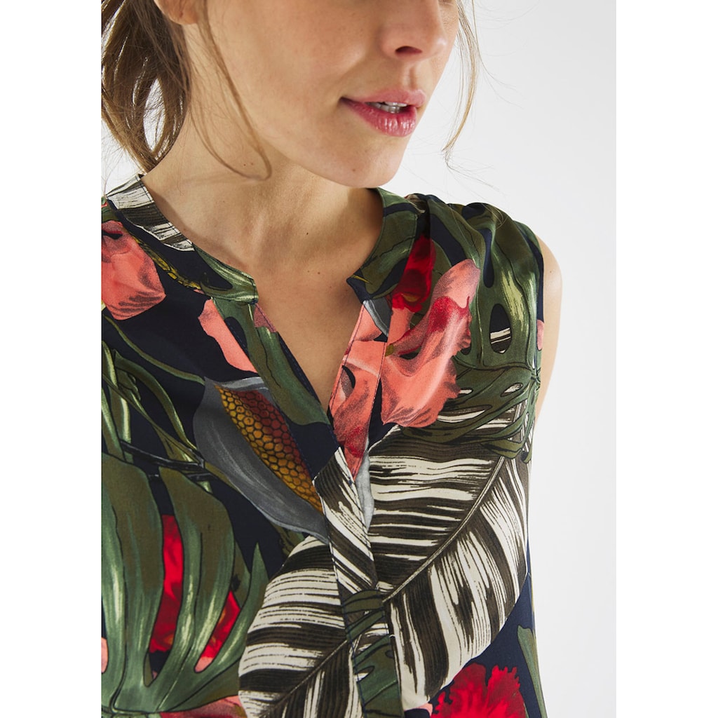 Mexx Druckbluse, mit tropischem Allover-Print