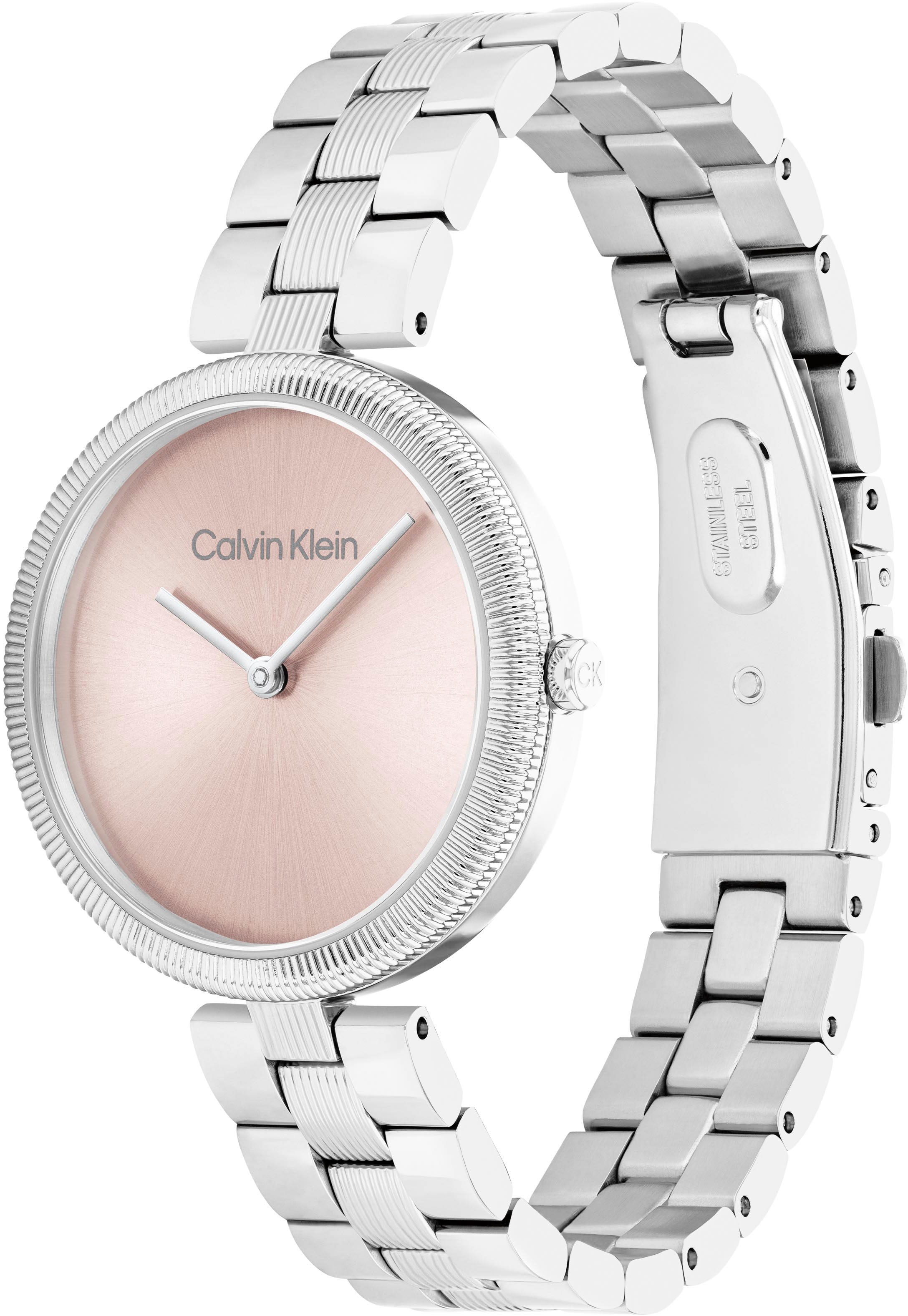 Calvin Klein Quarzuhr »TIMELESS«, Armbanduhr, Damenuhr, Mineralglas, Edelstahlarmband