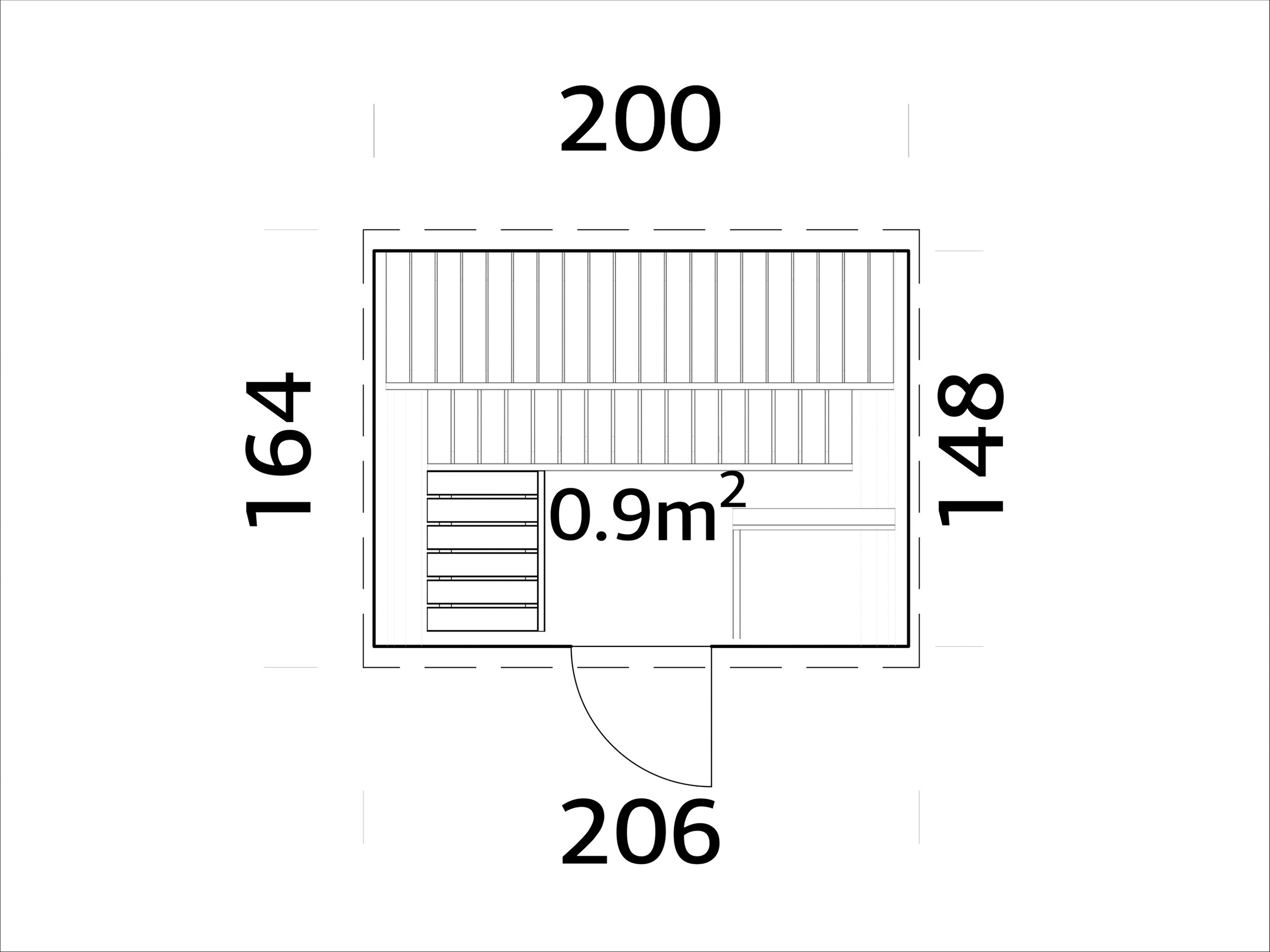 Palmako Sauna »Anita 0,9 m²«