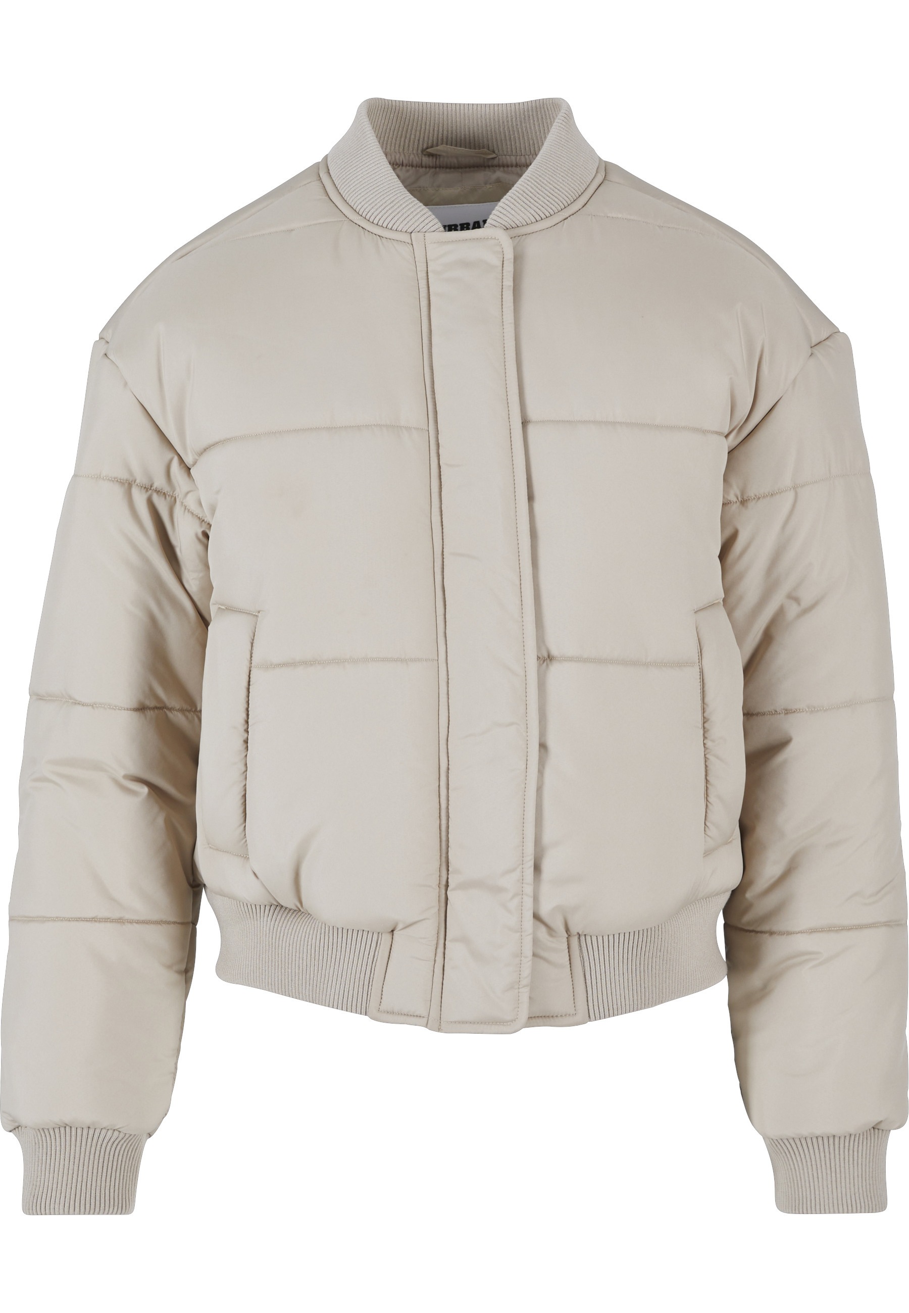 URBAN CLASSICS Winterjacke »Urban Classics Damen Ladies Puffer Blouson« 1 Stk. tlg. ohne Kapuze