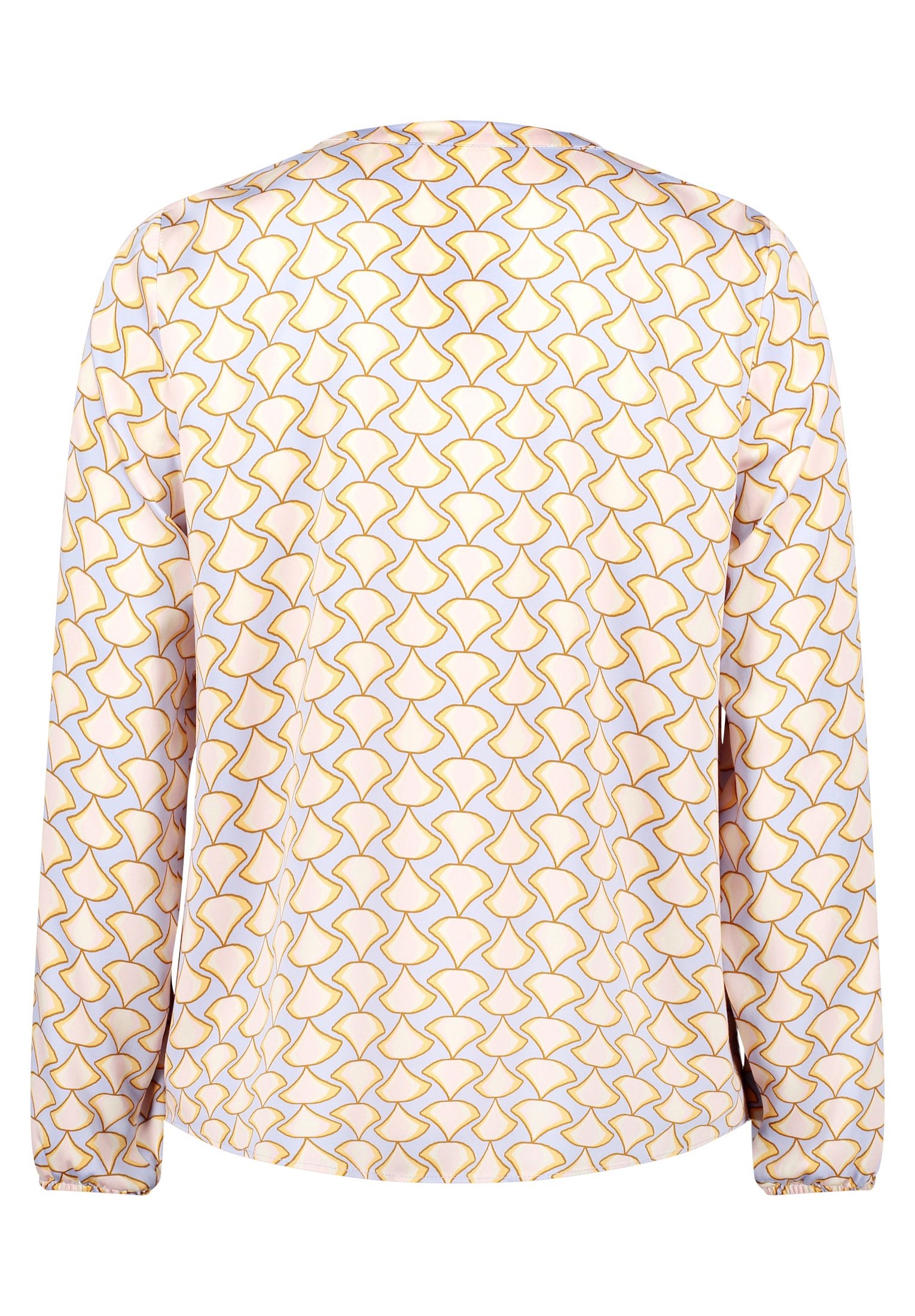 Cartoon Graphic Print Pullover Blouse Blue/Apricot Size 34 2