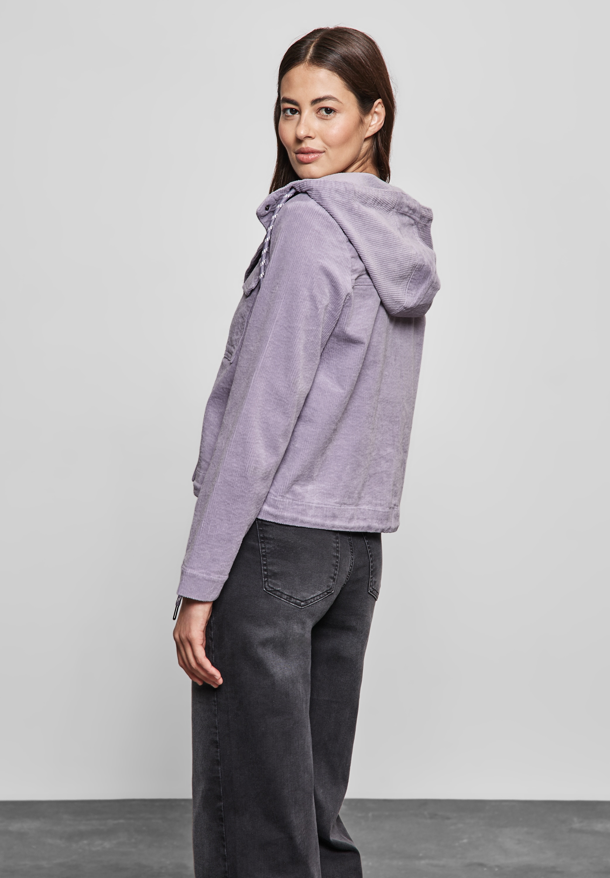 STREET ONE Cordjacke, mit Kapuze, mit Kapuze
