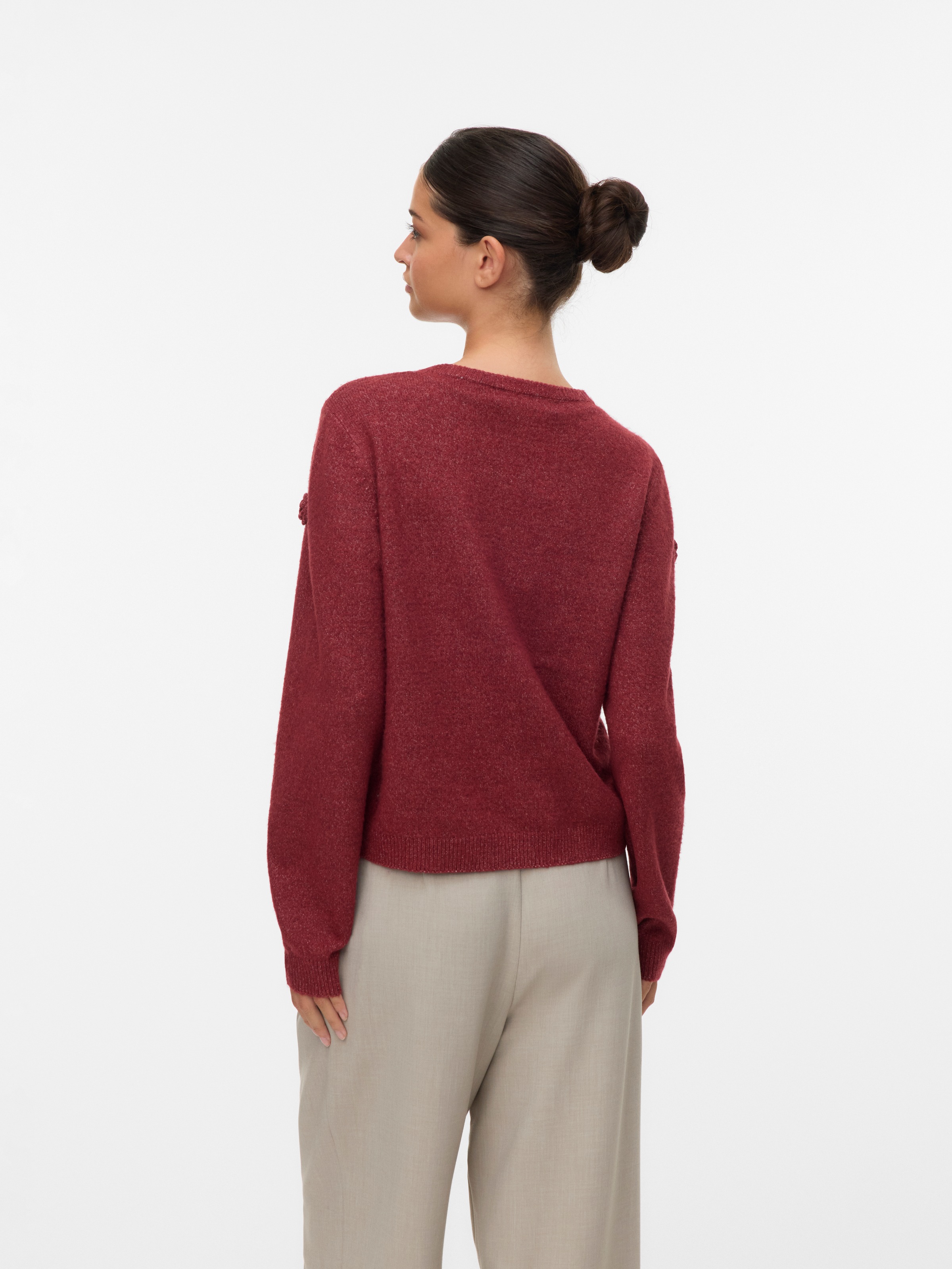 Vero Moda Rundhalspullover "VMROSE LS O-NECK PULLOVER BOO" günstig online kaufen