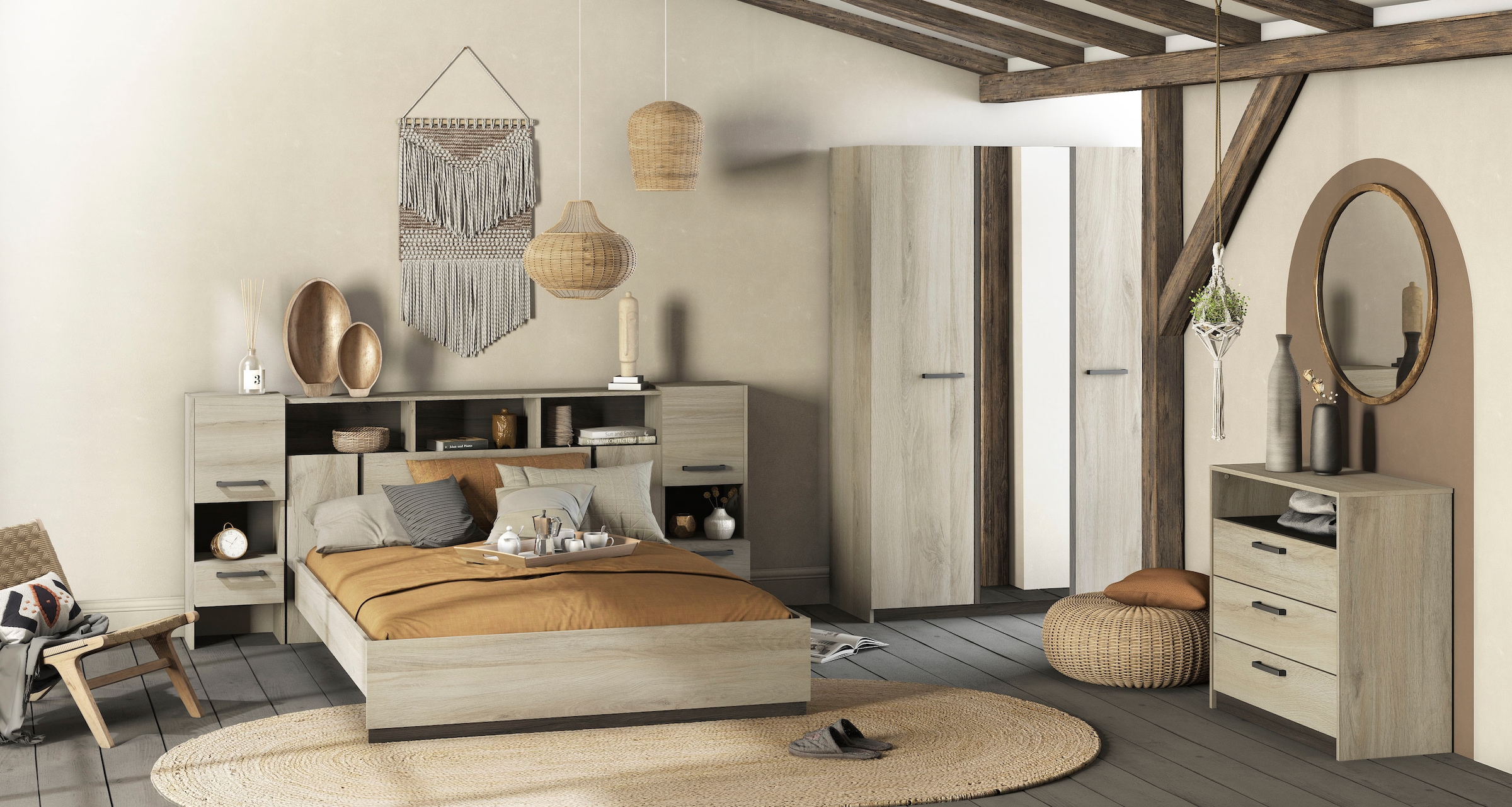 Demeyere GROUP Kinderkleiderschrank »Watson«, SCHRANK 3 TUERIG/1 SPIEGEL