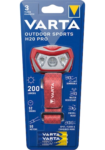 VARTA Kopflampe » Outdoor Sports H20 Pro ir ...