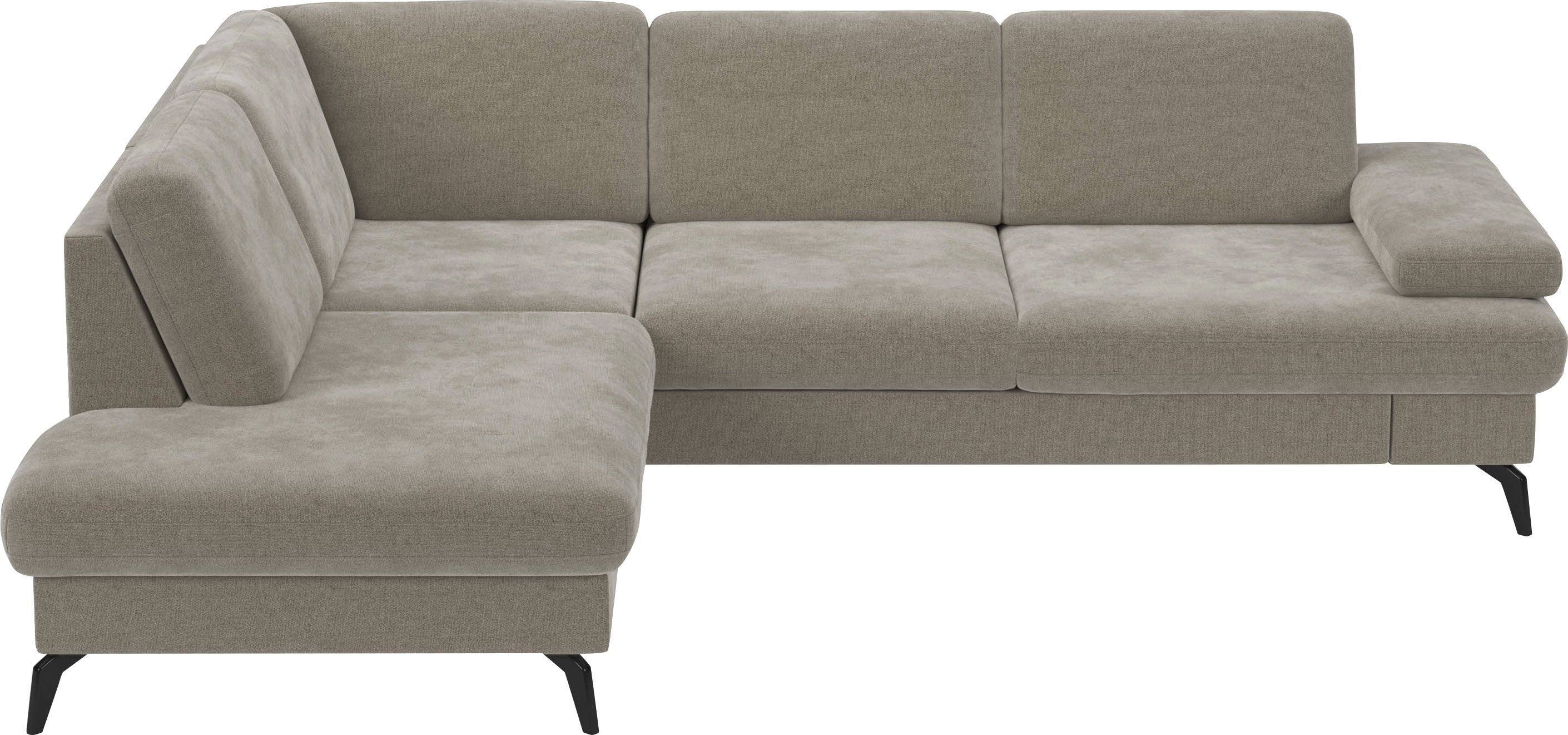 sit&more Ecksofa "Morris L-Form, inkl. Sitztiefenverstellung" wahlweise mit Armteilverstellung, Schlaffunktion & Bettkasten