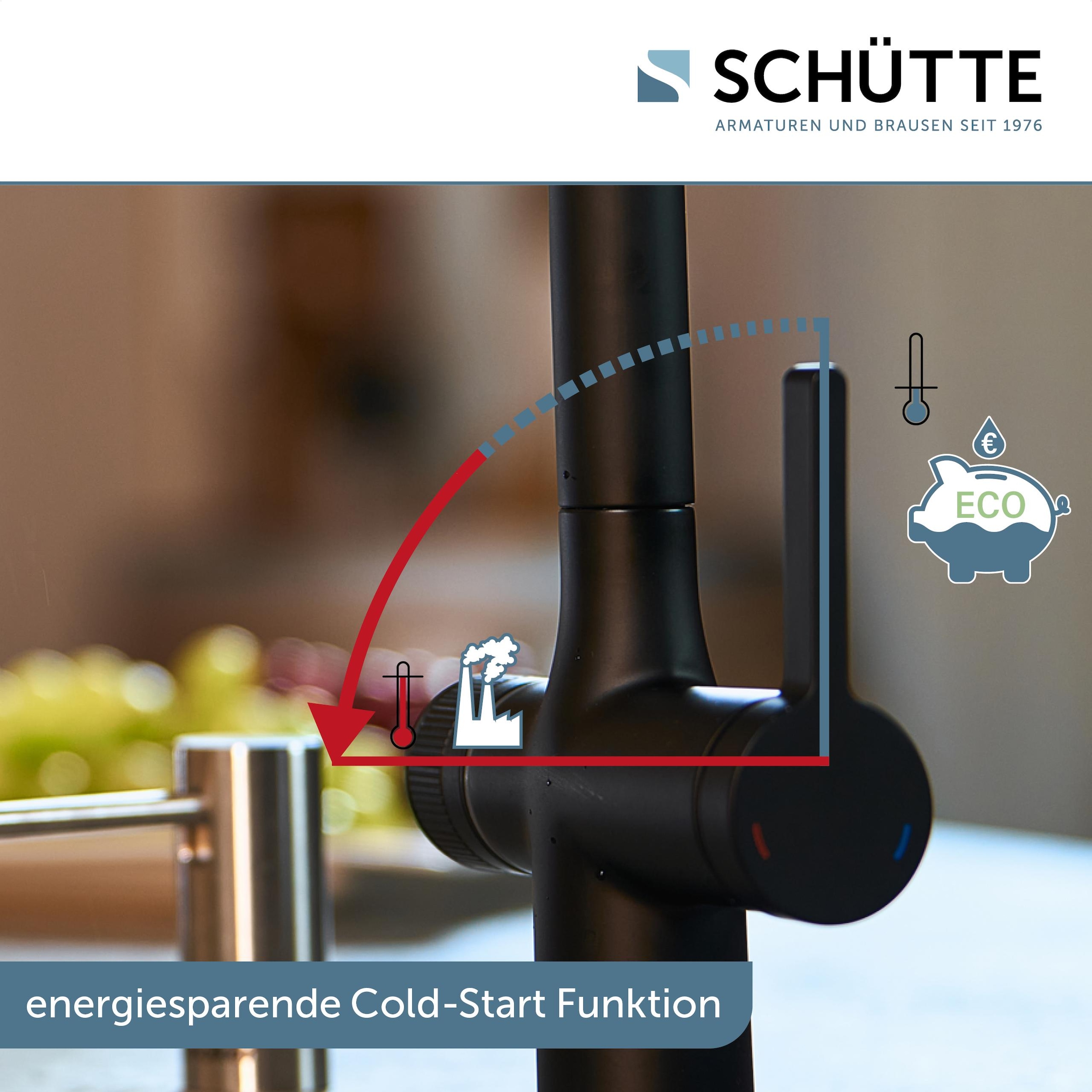 Schütte Spültischarmatur »»AQUASTAR PREMIUM« Sprudelwasser-Spültischarmatur«, mit Kühlsystem, Filter, Filterkopf und handelsüblicher CO2-Kartusche