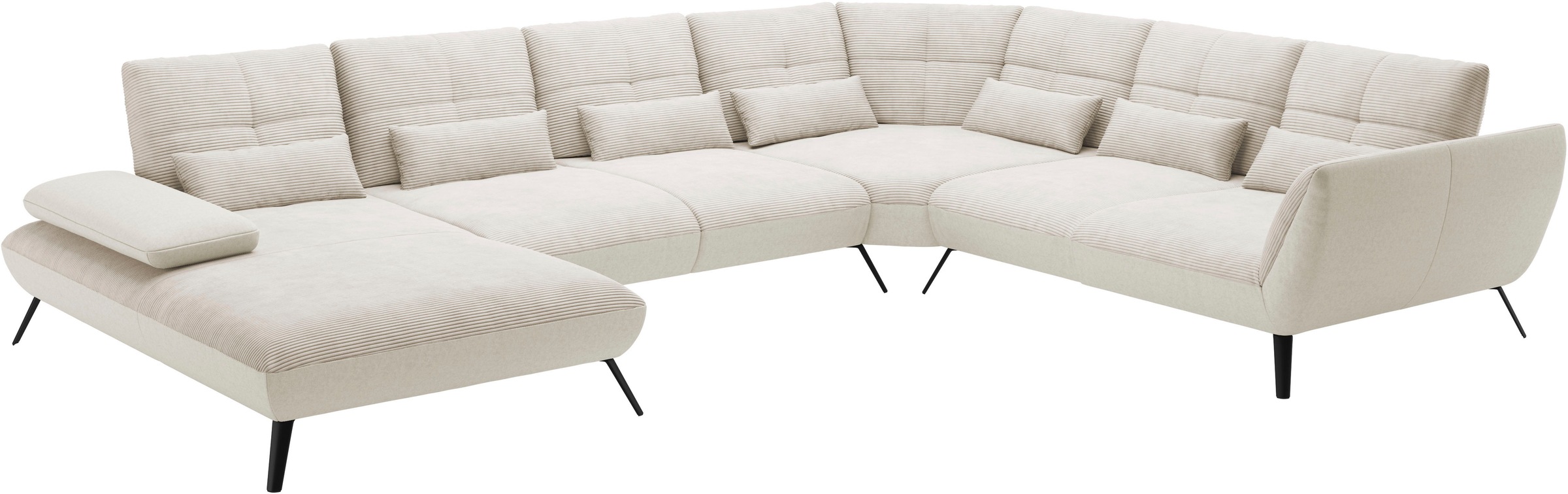 Places of Style Wohnlandschaft »Mikado U-Form«, inkl. Sitztiefenverstellung und Armteilverstellung