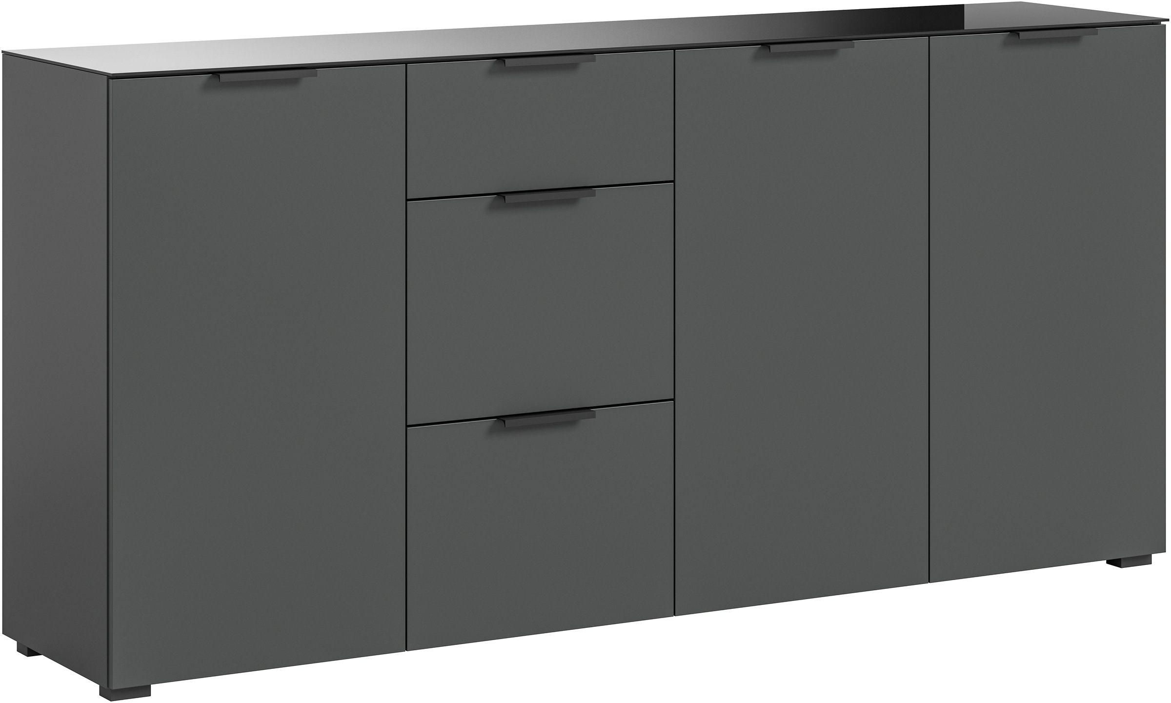 INOSIGN Sideboard »Raio, Breite 179 cm, 3 Türen, 3 Schubkästen, Oberboden mit Glasplatte«, Anrichte, Kommode, Schrank