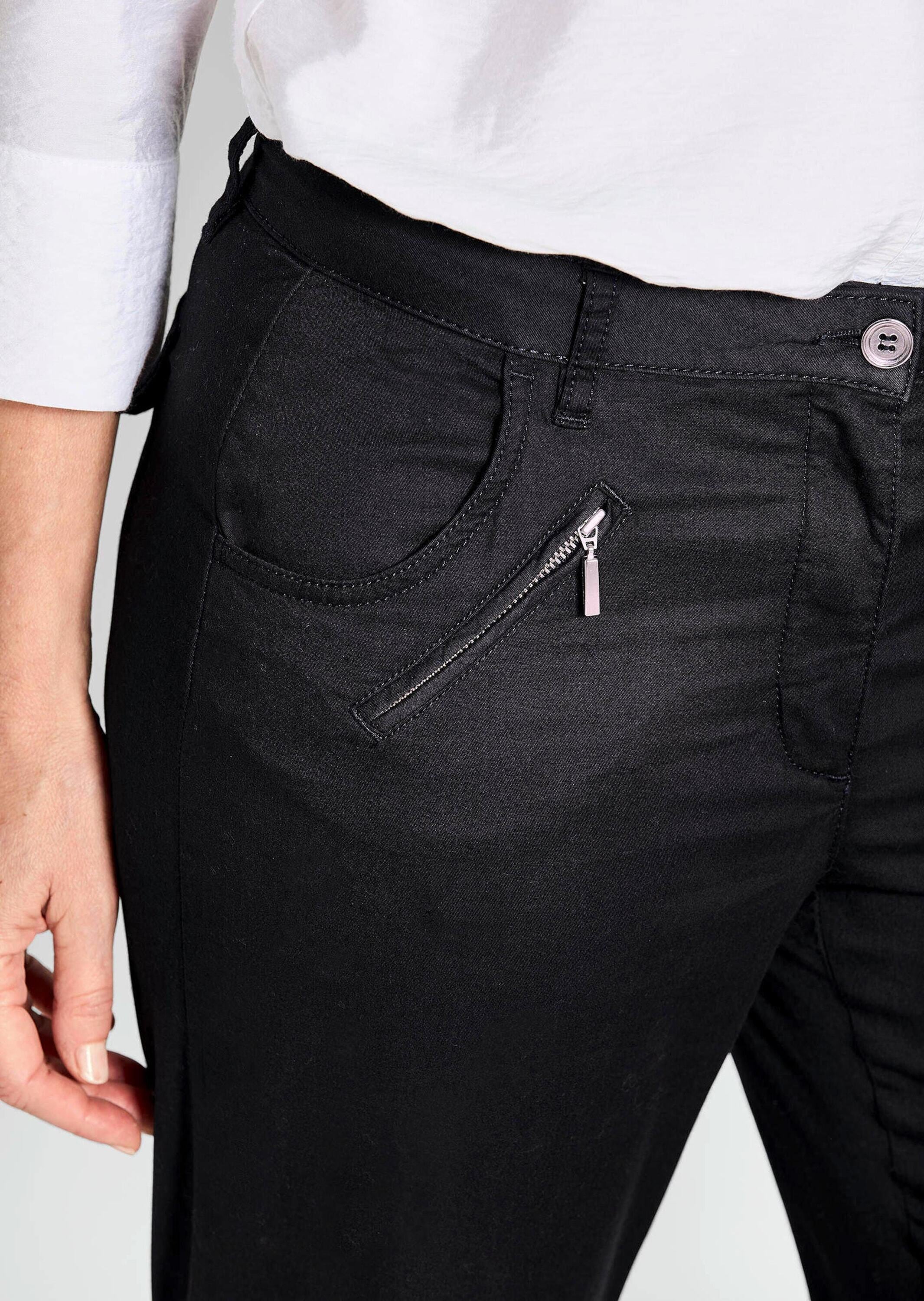 GOLDNER 7/8-Hose »Chino-Hose Lässige Chinohose mit weichem Peach-Finish«