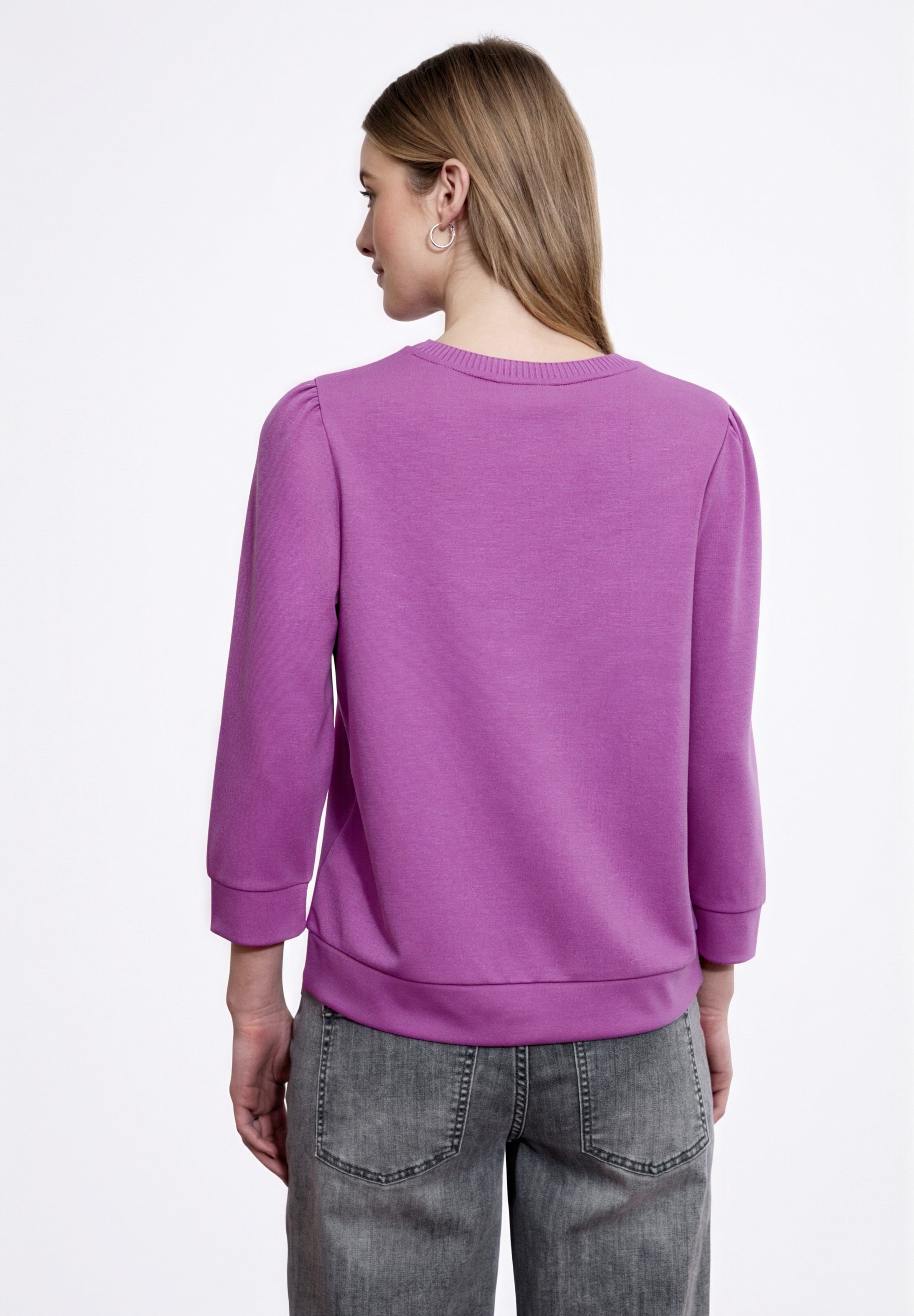 STREET ONE STUDIO 3/4-Arm-Shirt mit Rundhalsausschnitt günstig online kaufen