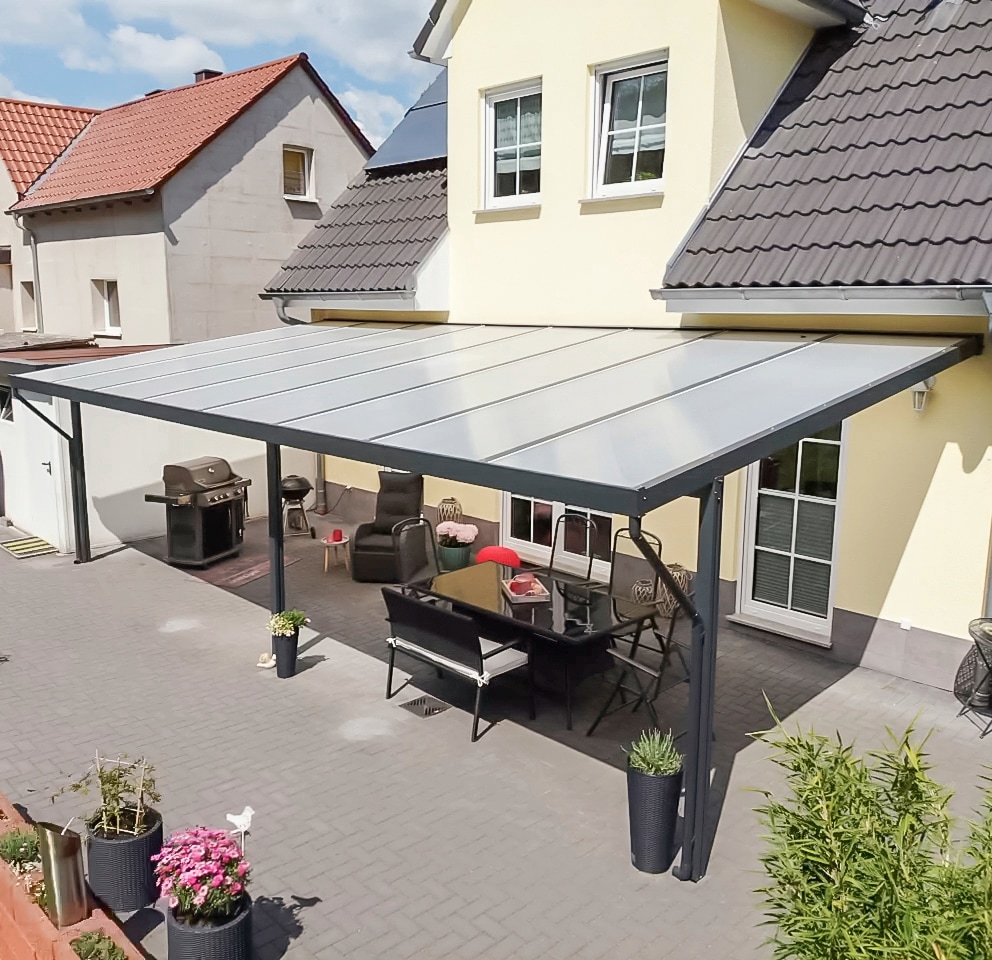 GUTTA Terrassendach "Premium", BxT: 813x406 cm, Dach Polycarbonat Opal