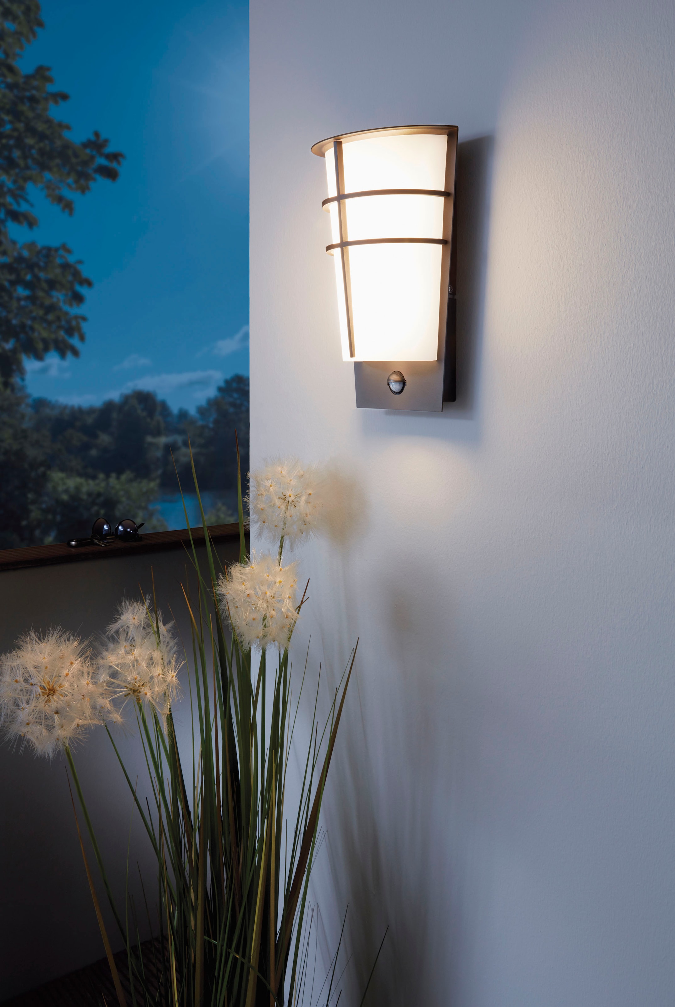 EGLO LED Außen-Wandleuchte »BREGANZO1«, 2 flammig-flammig, Eckmontage möglich, LED tauschbar