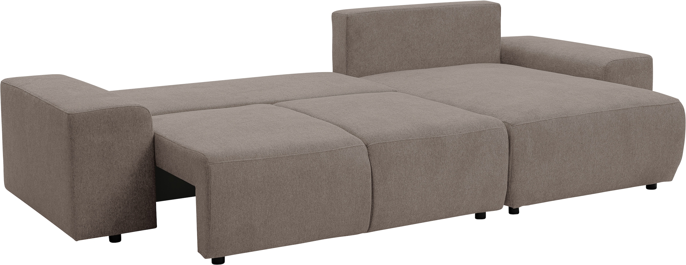 WERK2 Ecksofa »Riwa, modernes Sofa zum Kuscheln und Entspannen, Breite 300cm, L-Form«, Trendiges Ecksofa mit vielen Kissen, Schlaffunktion & Bettkasten