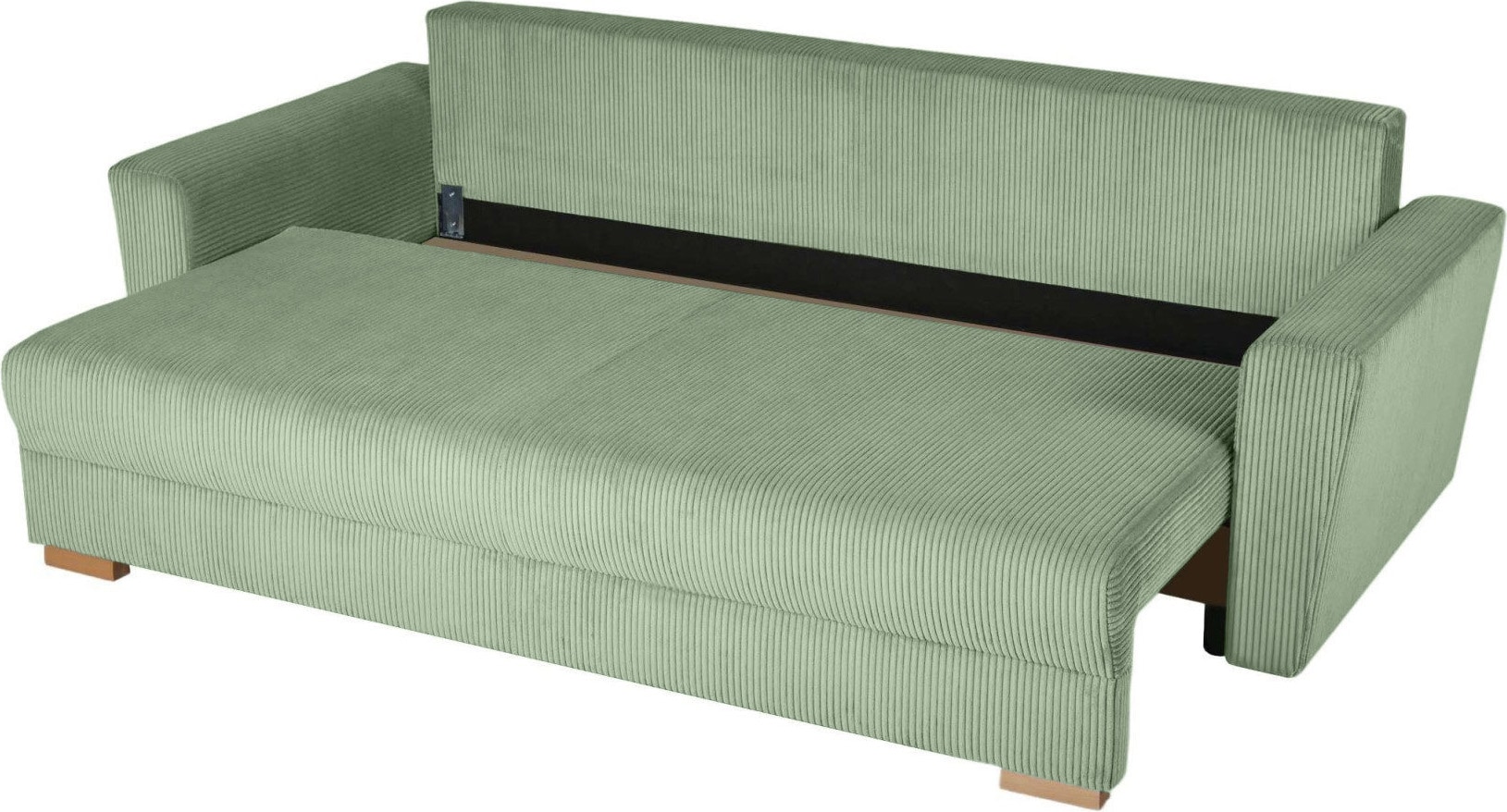 INOSIGN 3-Sitzer »MAGHERA Schlafsofa mit Bettkasten, in hochwertiger Verarbeitung« mit Wellenunterfederung, pflegeleicht Material, B/H/T 230/92,5/79 cm