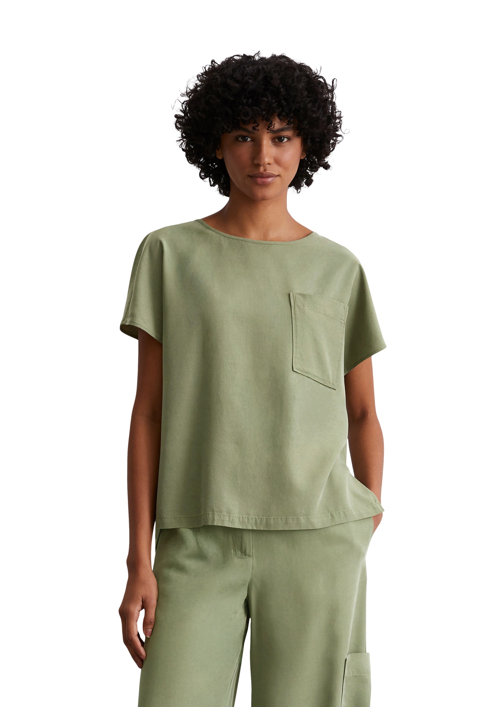 Marc O'Polo Kurzarmbluse »aus TENCEL™ Lyocell«