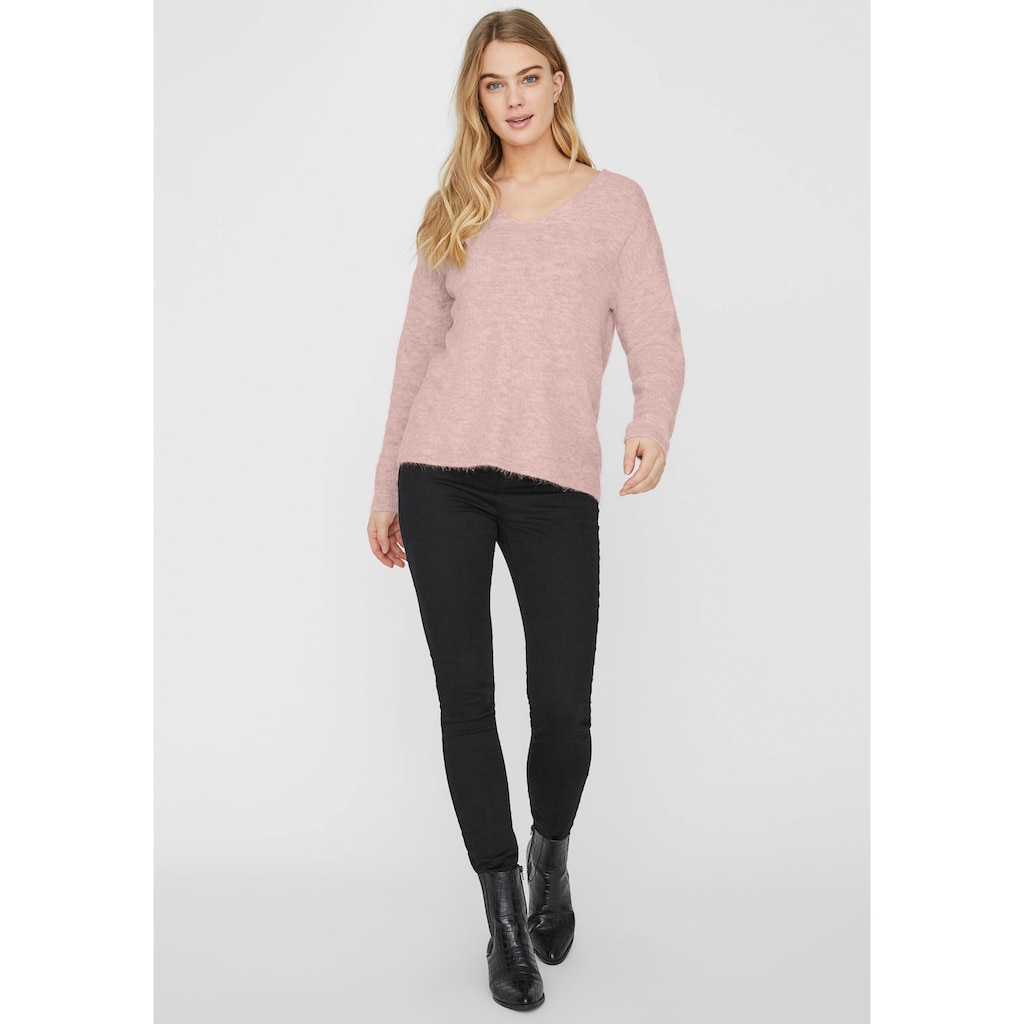 Vero Moda V-Ausschnitt-Pullover »VMCREWLEFILE LS V-NECK BLOUSE NOOS«