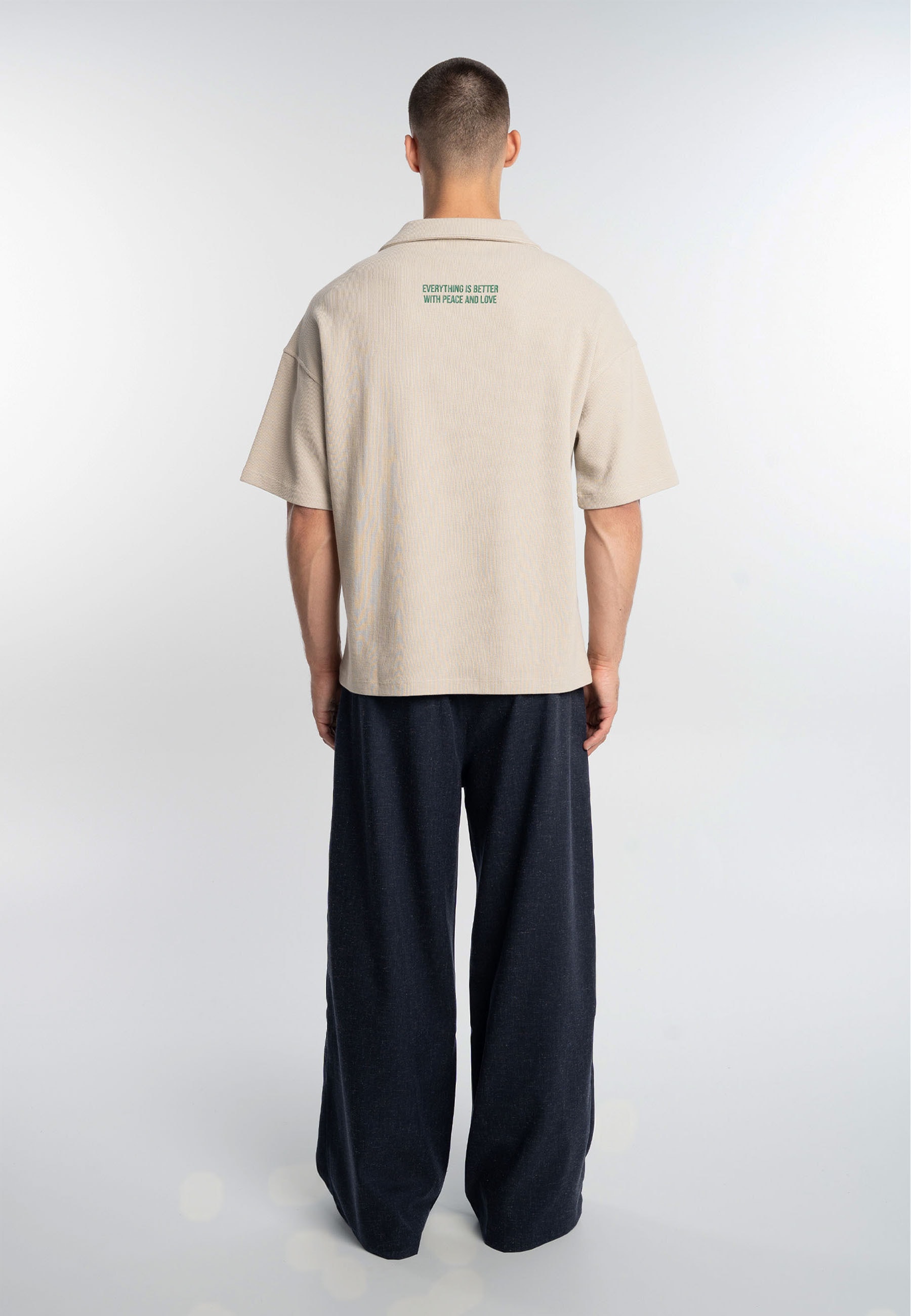 Another Cotton Lab Poloshirt »Another Cotton Lab Peace Waffle Polo« 1