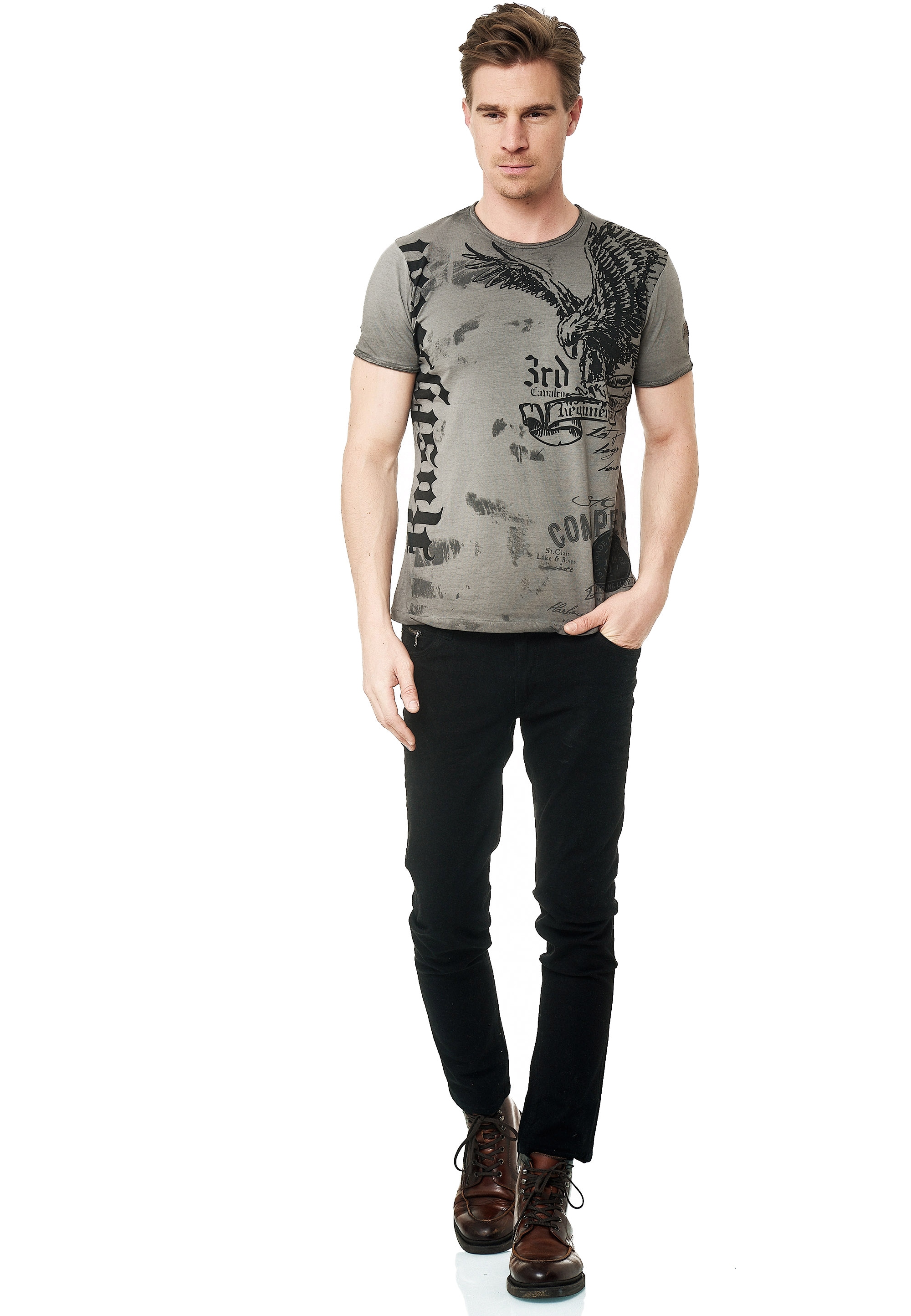 Rusty Neal T-Shirt, mit Adler-Print ▷ für | BAUR