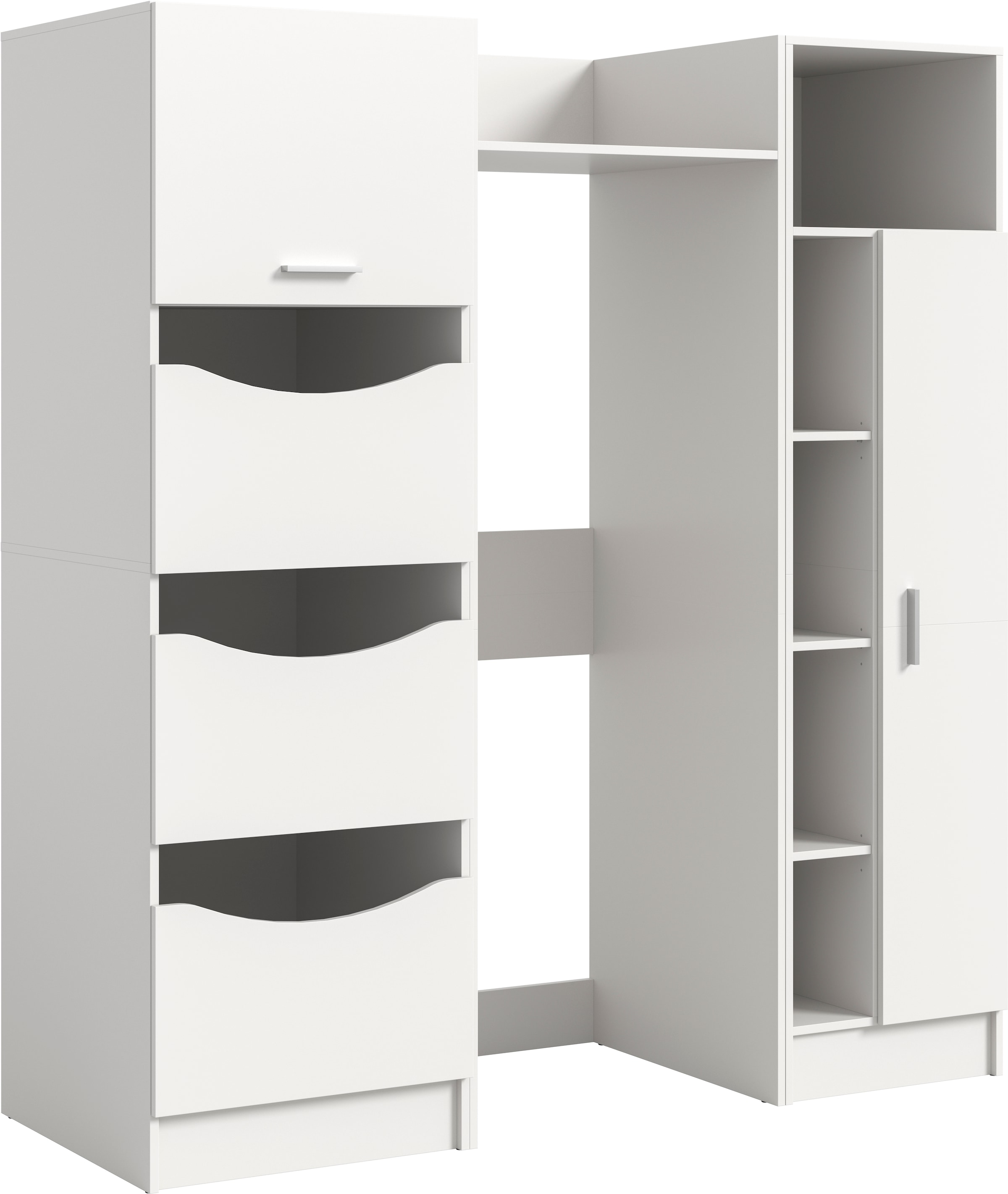 welltime Badmöbel-Set "FALAS, 3-teilig, Hauswirtschaftsraum Set, Breite 176 cm" Set, 1x Wäscheschrank, 1x Waschmaschinenumbauschrank, 1x Mehrzweckschrank, 3 Stk. tlg.