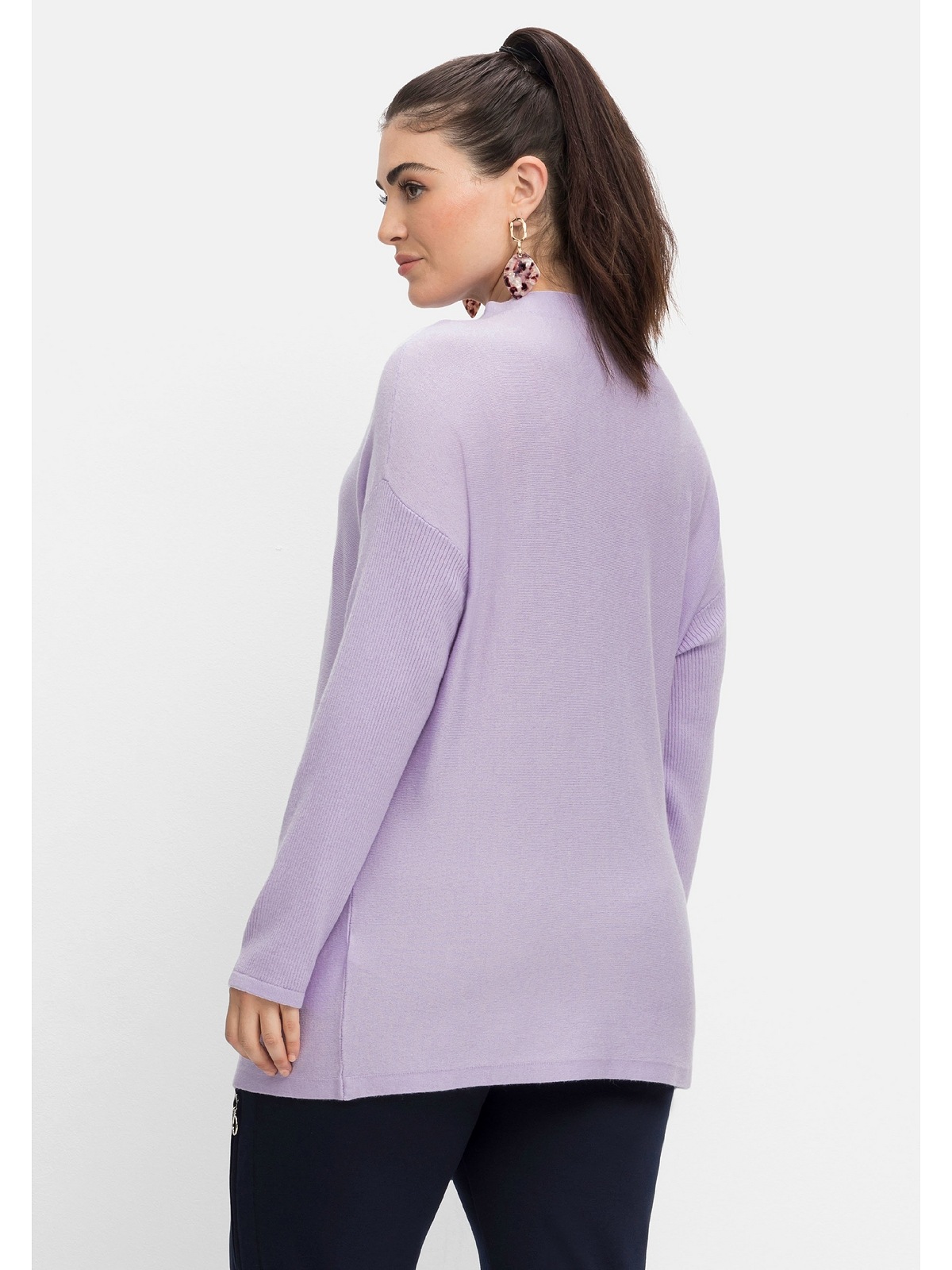 Sheego Strickpullover »Große Größen«, mit Stehkragen, in flauschiger Qualität
