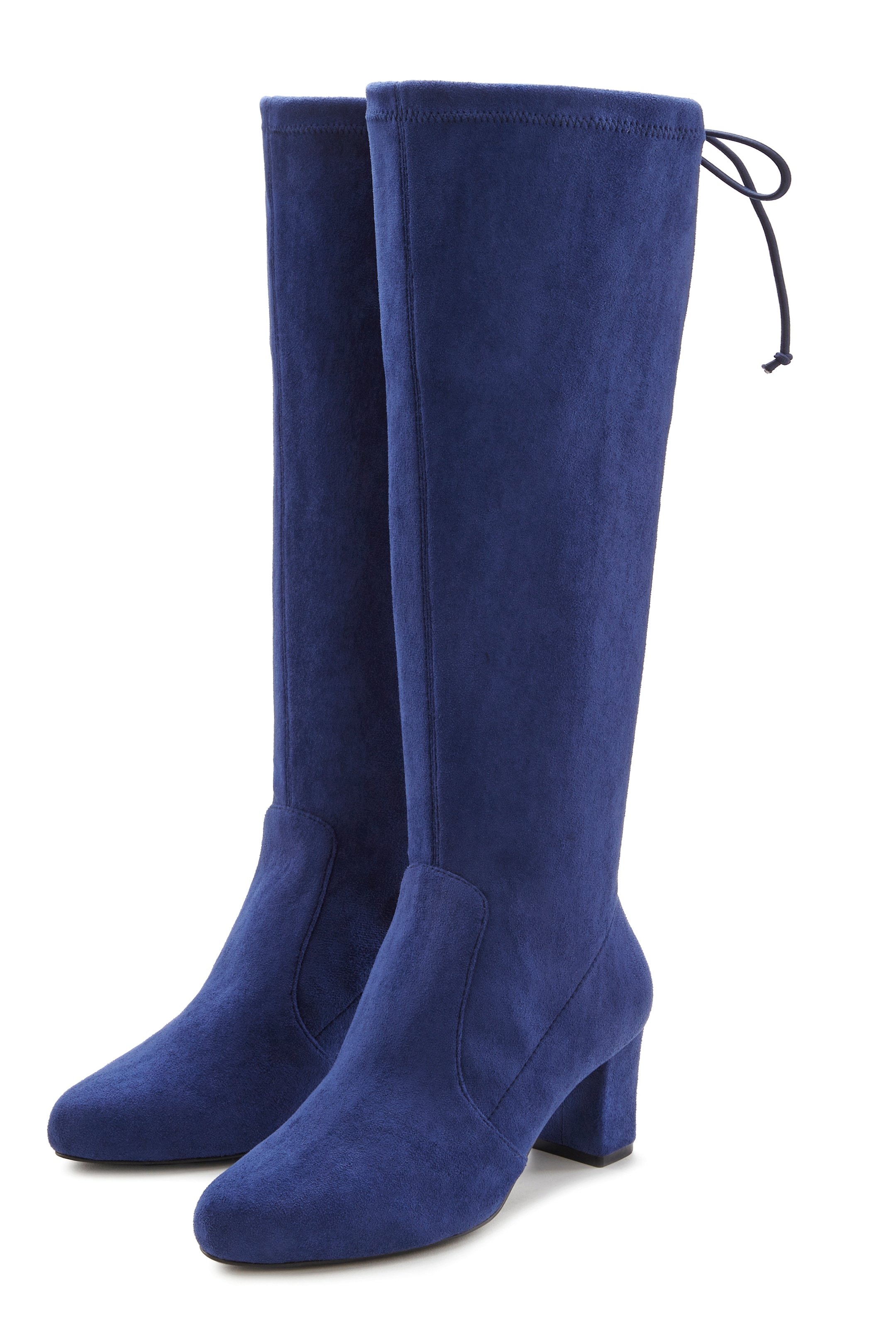 Schlupfstiefel, Schlupfboots, Slouchy Boots, Slip-On, Stretch & Blockabsatz