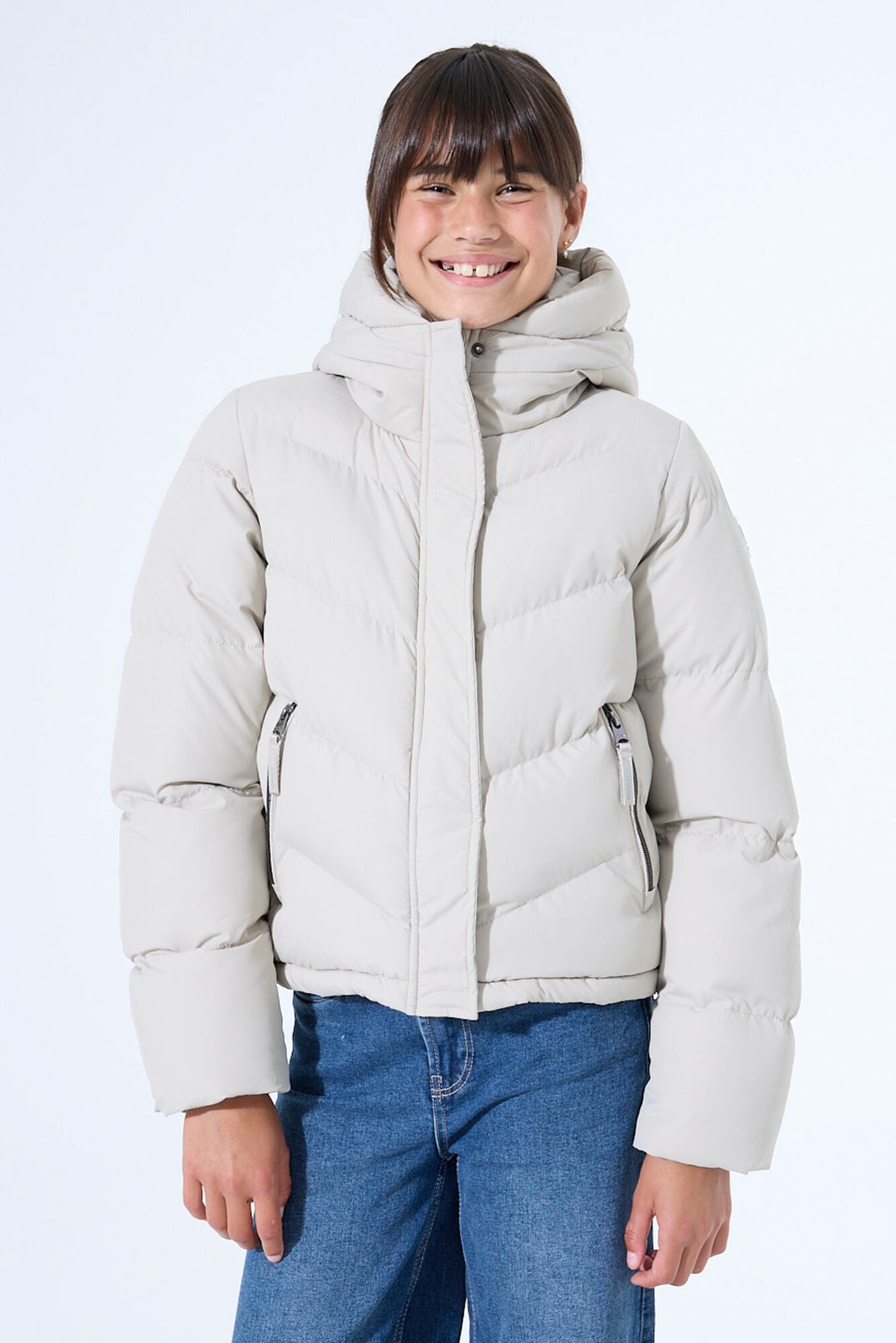 GARCIA Mädchen Steppjackewarm kit, Gr. 128, unifarben, Web, Obermaterial: 100% Polyester, Jacken, mit Kapuze for GIRLS