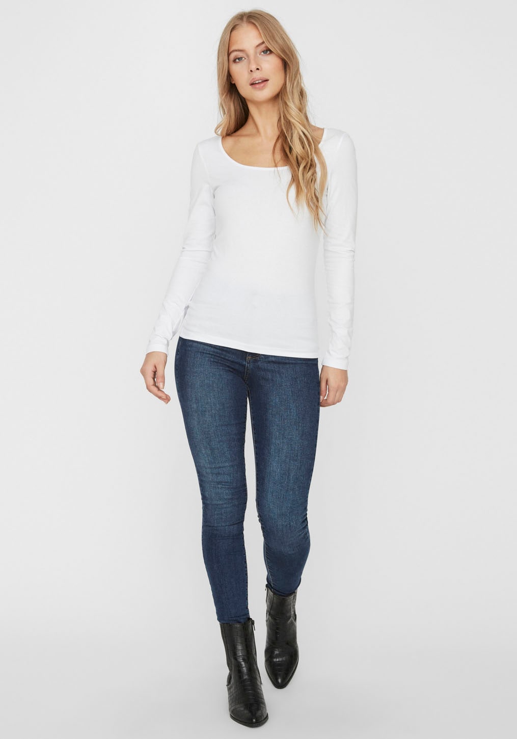 Black Friday Vero Moda Langarmshirt »VMMAXI«, aus Bio-Baumwolle | BAUR