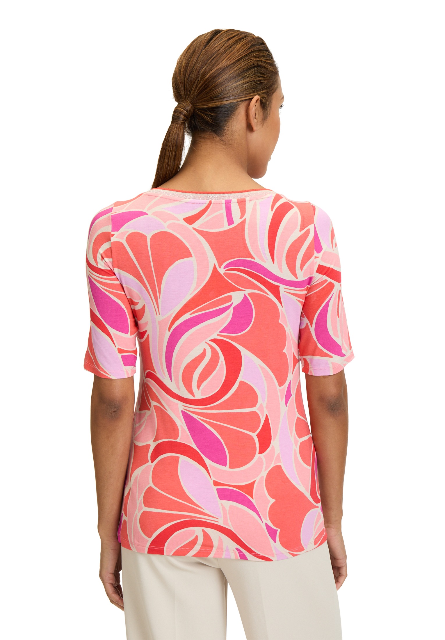 Betty Barclay Kurzarmshirt »Betty Barclay Printshirt mit Schmucksteinen«, (1 tlg.), Glitzersteine