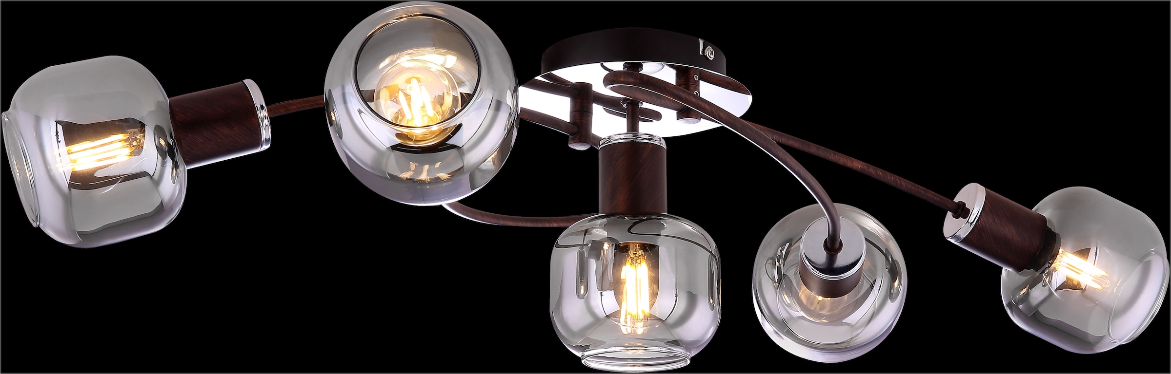 GLOBO LIGHTING Deckenleuchte »PALLO«, Leuchtmittel E14 | ohne Leuchtmittel, Deckenlampe/Wohnzimmer/Schlafzimmer/modern