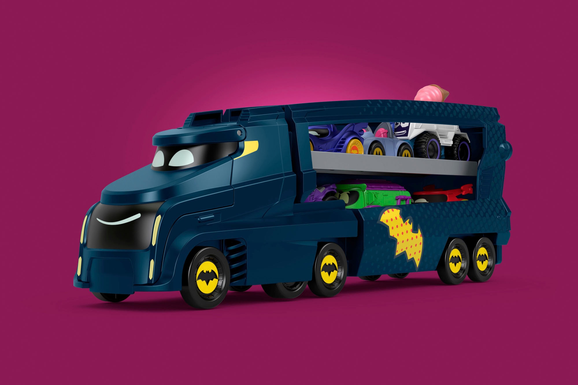 Hot Wheels Spielzeug-Transporter »DC Batwheels Spielzeug-Transporter und Auto«, mit Rampe