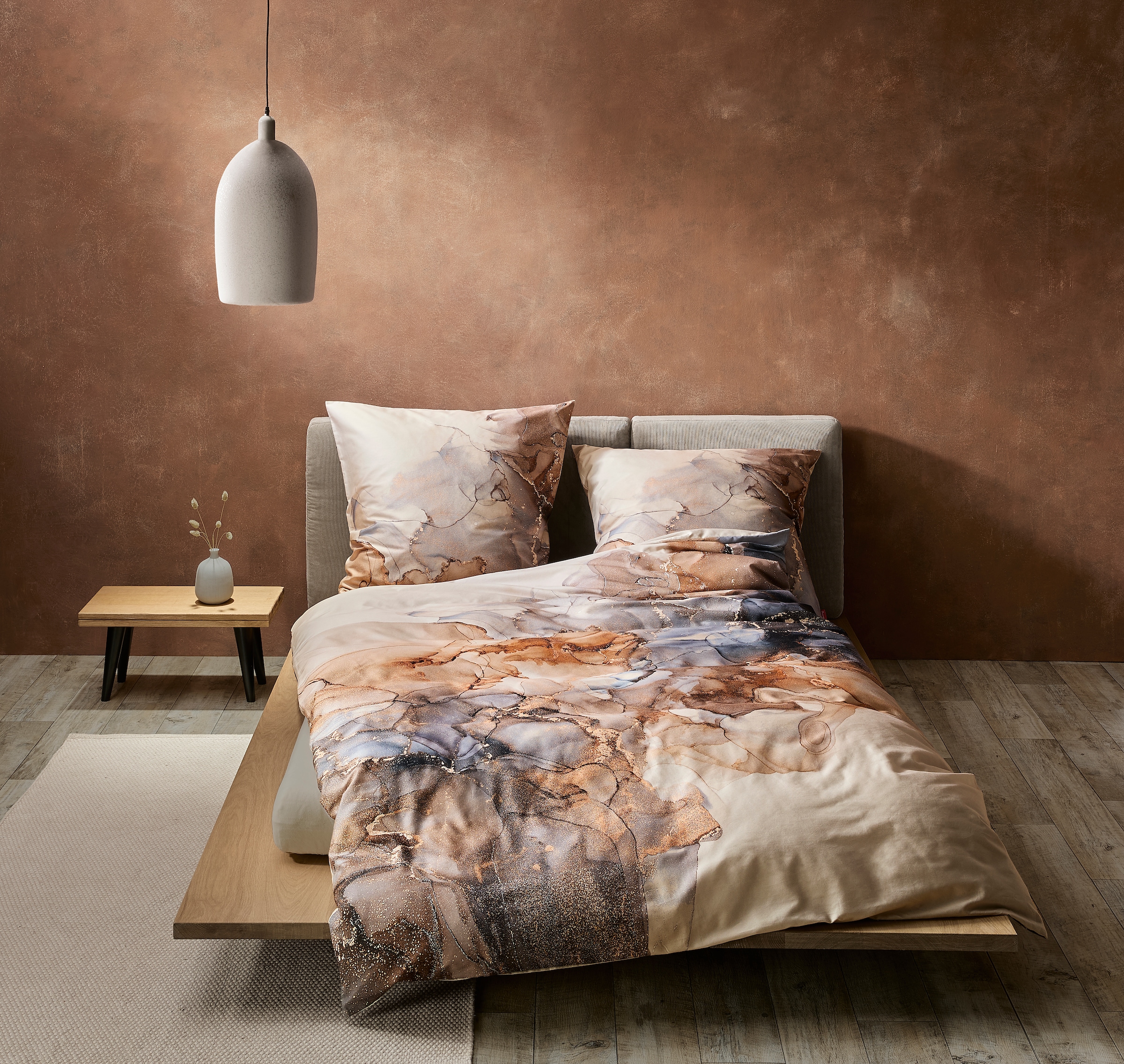 Bettwäsche »Bed Art S«, Mako Satin 100% Baumwolle mit Reißverschluss