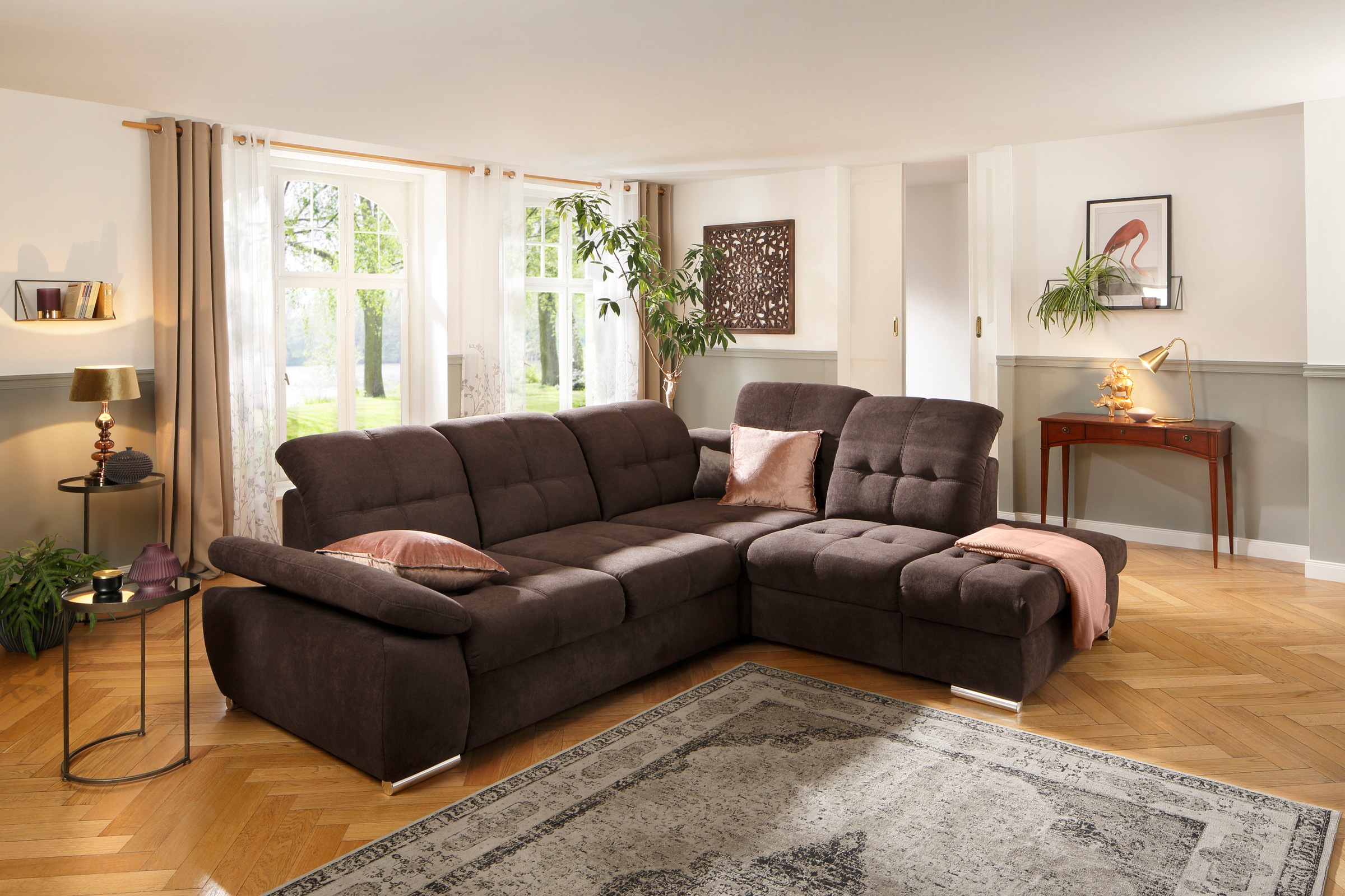 Home affaire Ecksofa »Lotus Luxus«, mit Ottomanenabschluß in ...