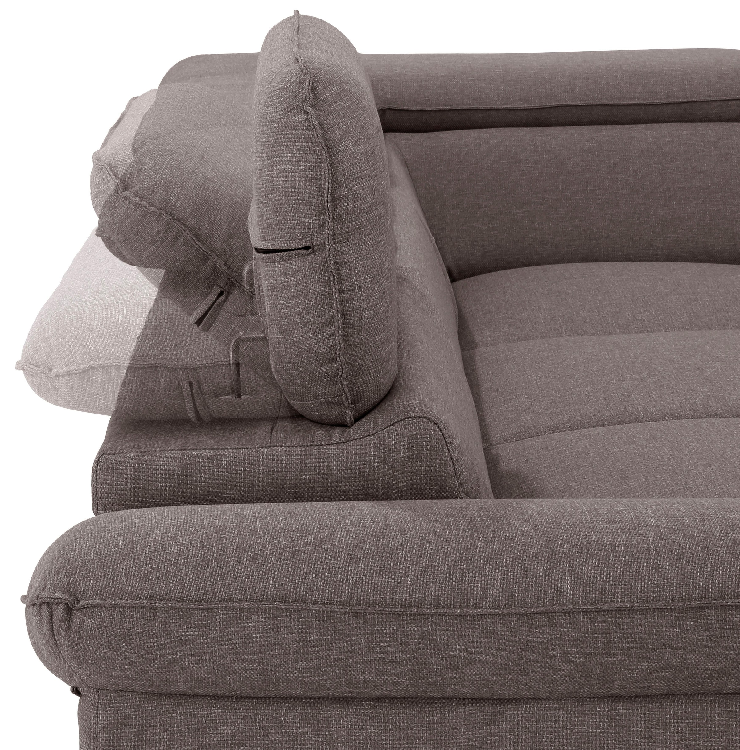 Home affaire Ecksofa »Pilot L-Form«, mit Kopfteilverstellung, wahlweise mit Bettfunktion & Bettkasten