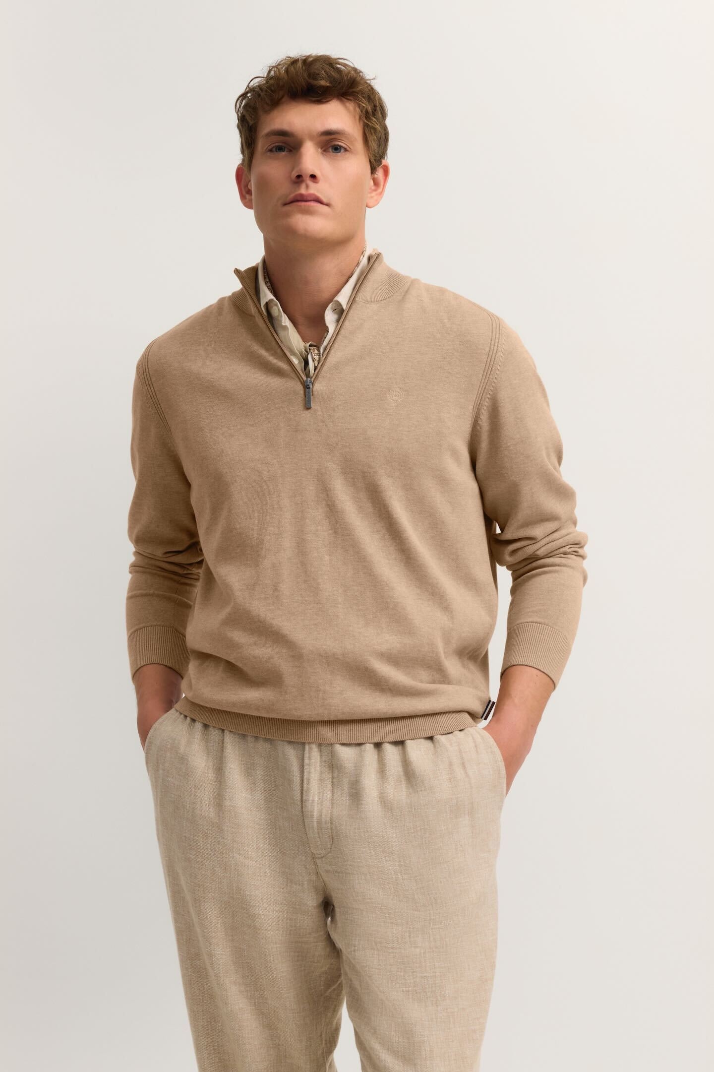 bugatti Troyer "Regular Fit" aus Baumwolle mit Stehkragen günstig online kaufen