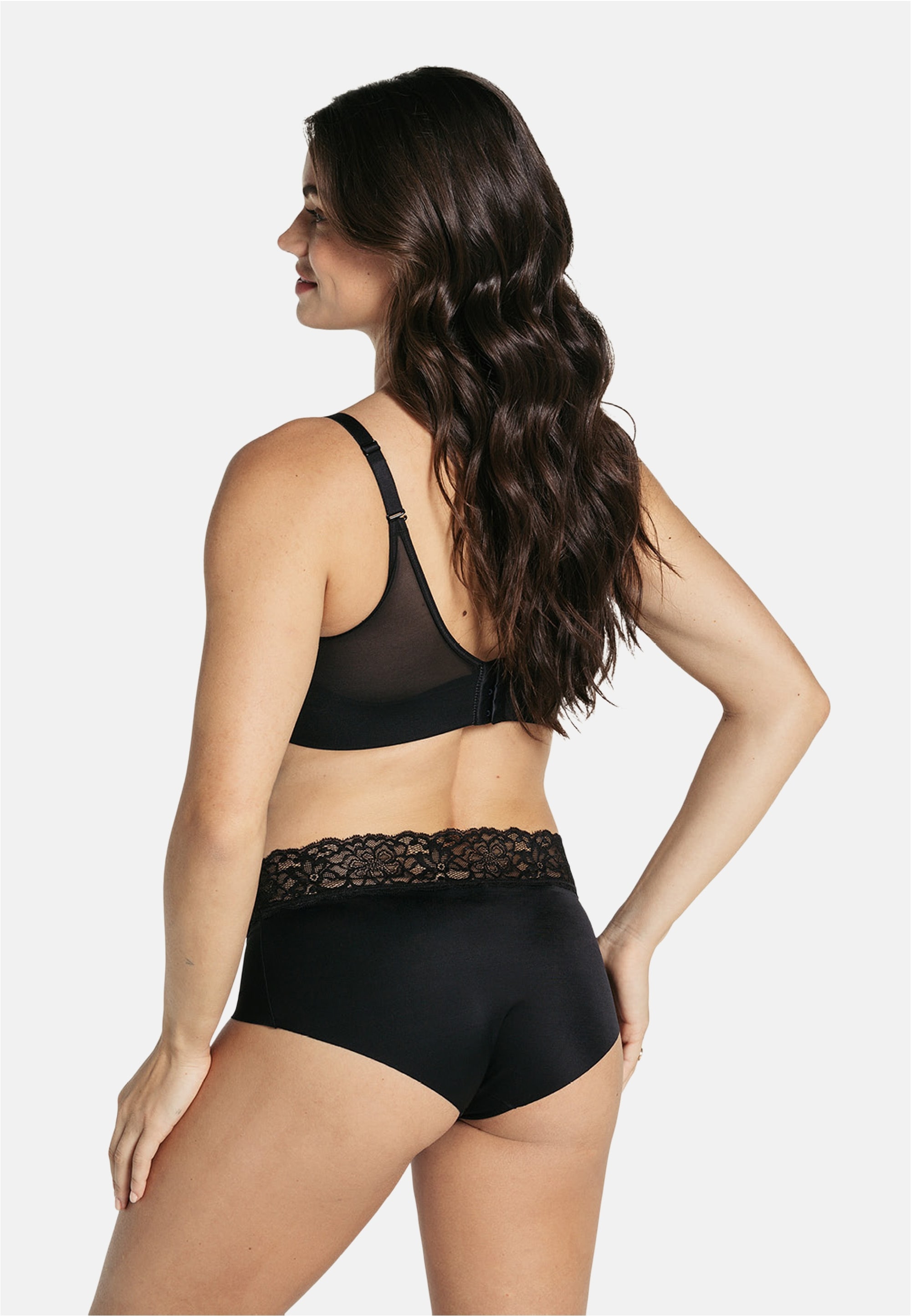 LEONISA Panty, mit floralem Spitzenbesatz