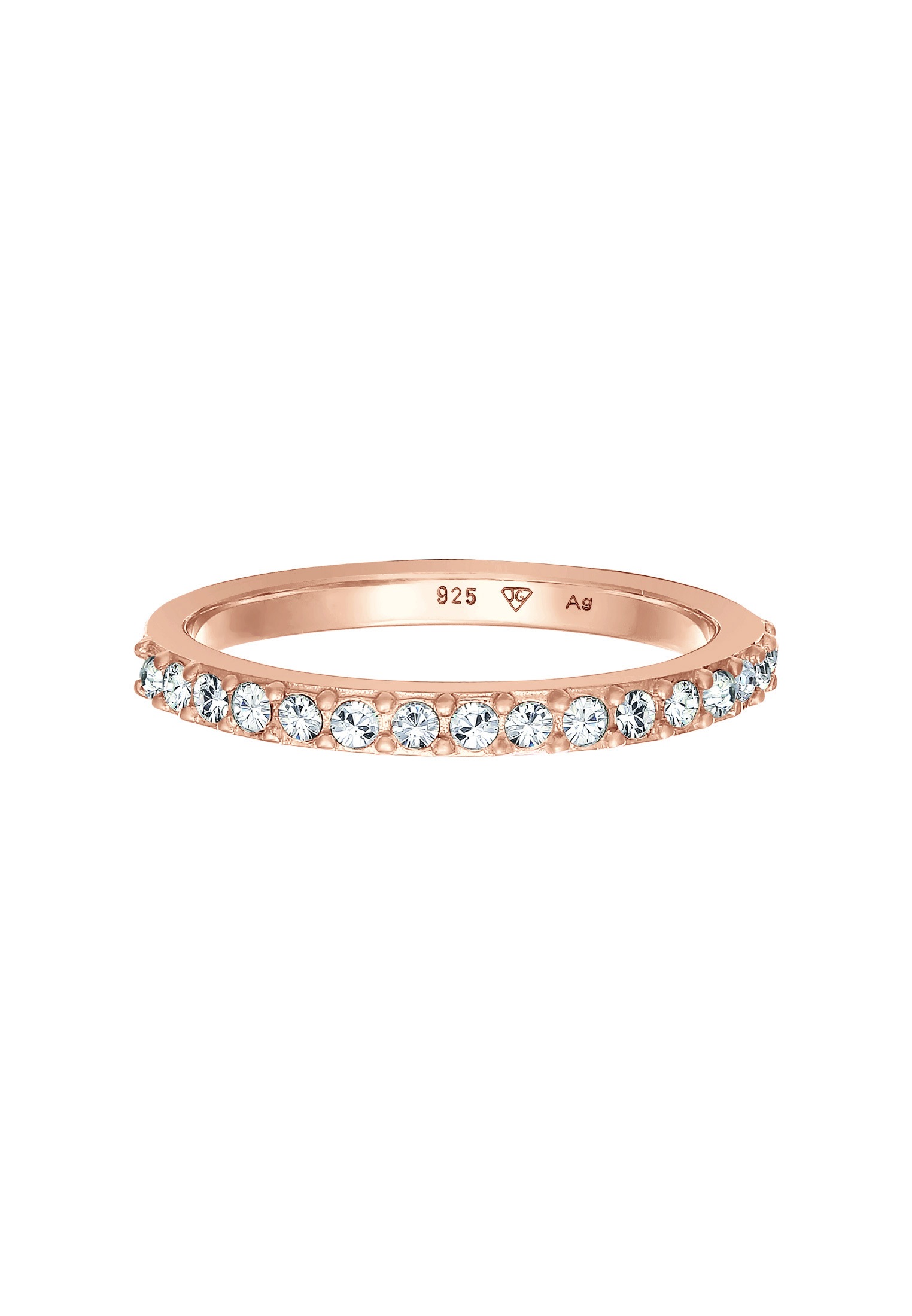 Elli Fingerring »Bandring Memoire Kristalle 925 Silber«
