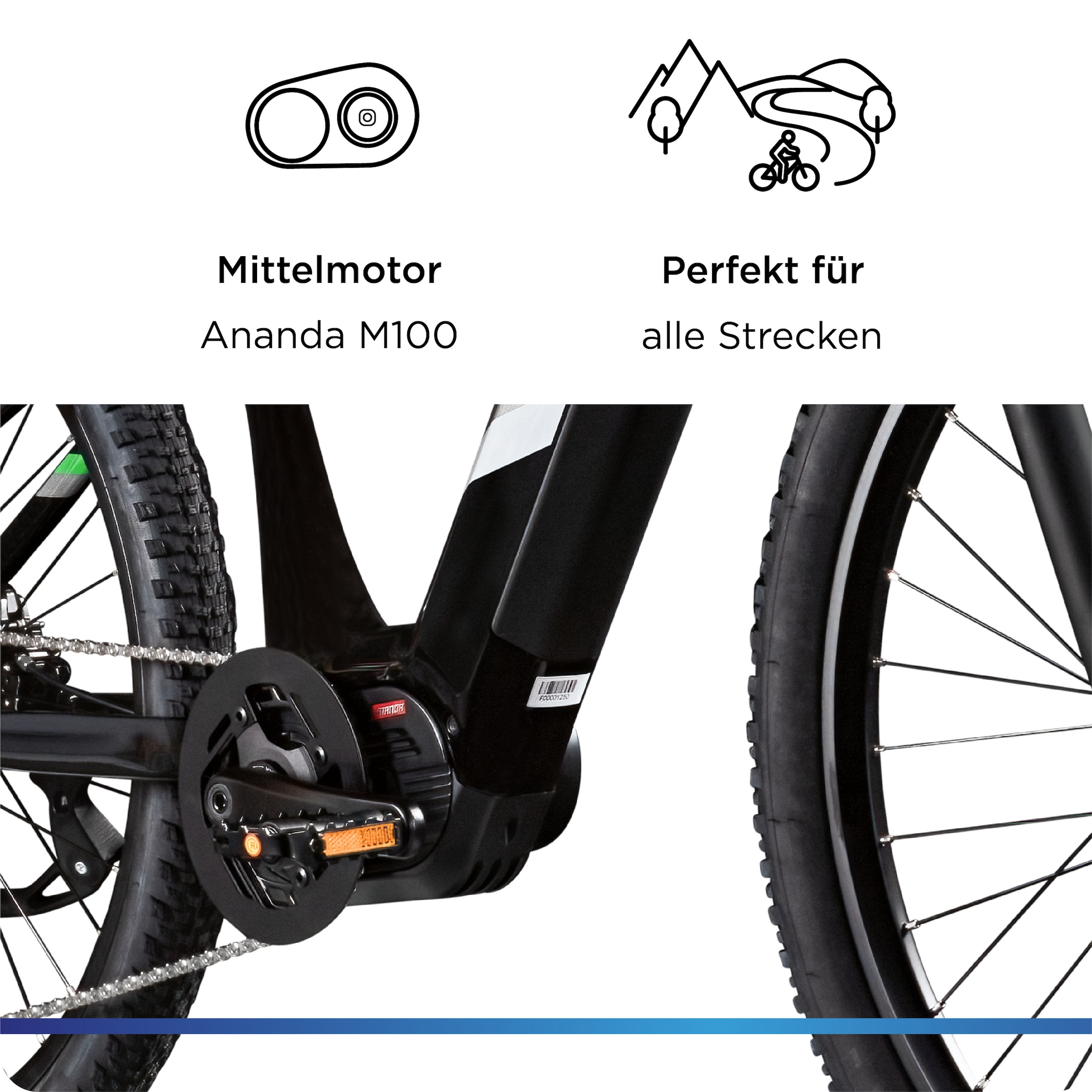 Zündapp »X900« 10 Gang Shimano Cues U6020 SGS Schaltwerk Kettenschaltung Mittelmotor 250 W Pedelec, Elektrofahrrad für Damen und Herren, MTB