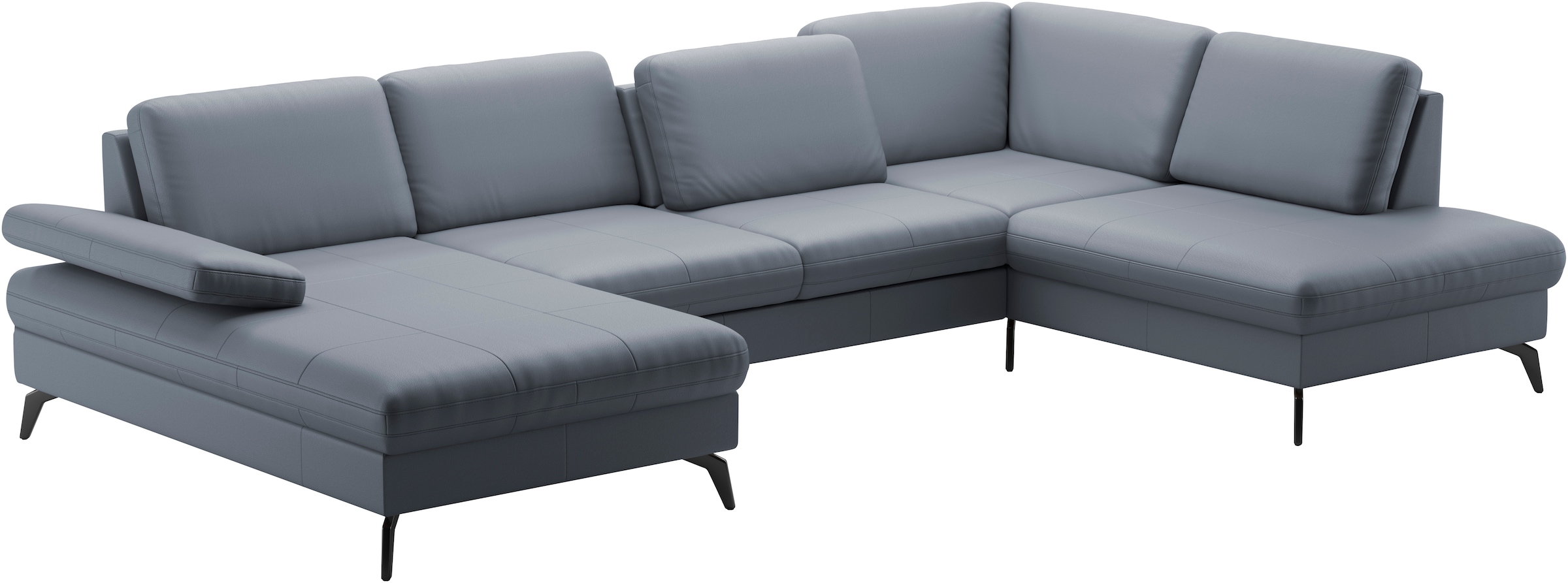 sit&more Wohnlandschaft »Morris U-Form, inkl. Sitztiefenverstellung«, wahlweise mit Armteilverstellung, Bettfunktion & Bettkasten