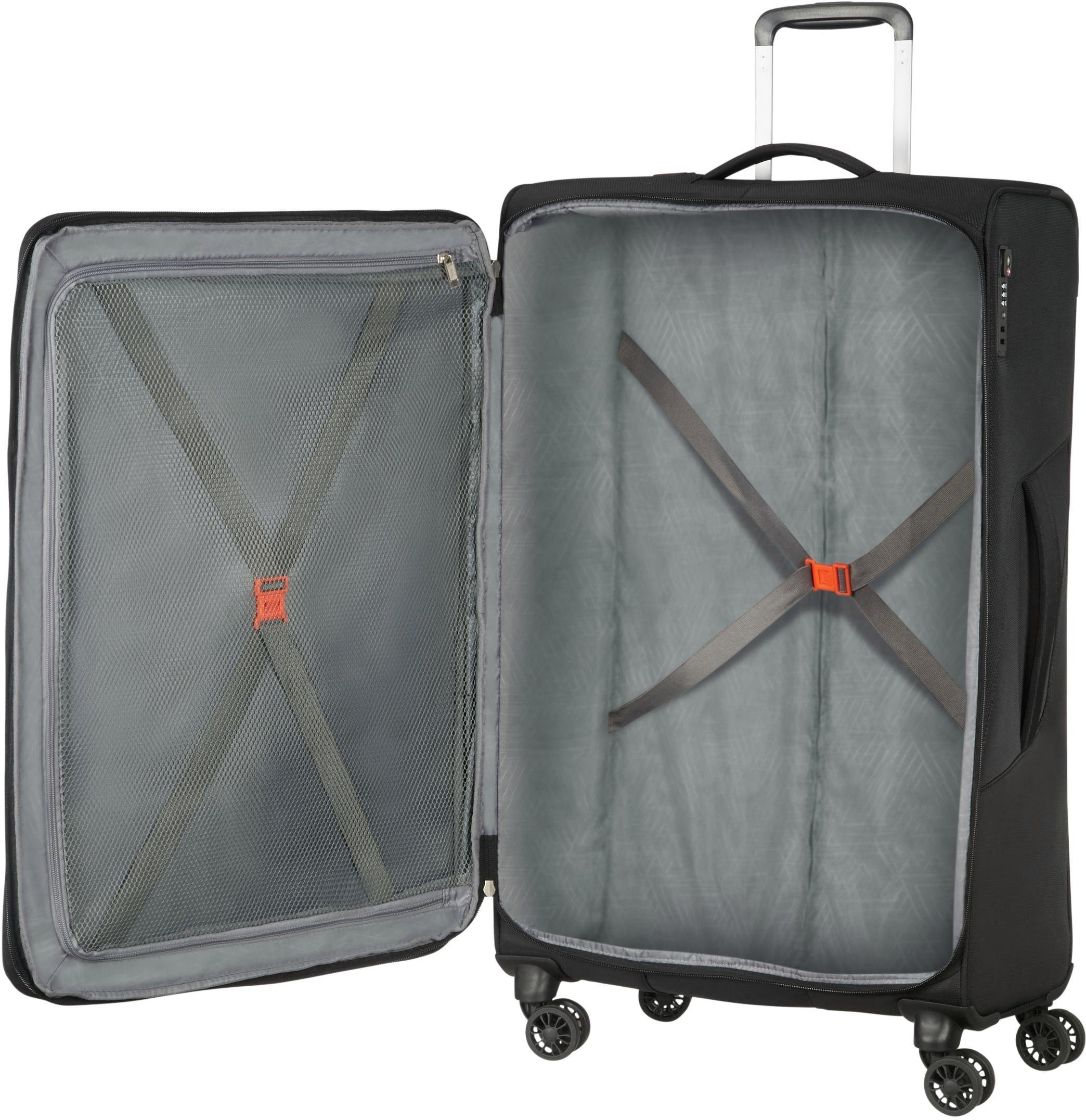 American Tourister® Weichgepäck-Trolley »SUMMERFUNK, 79 cm«, 4 St. Rollen, Reisekoffer Großer Koffer TSA-Zahlenschloss mit Volumenerweiterung