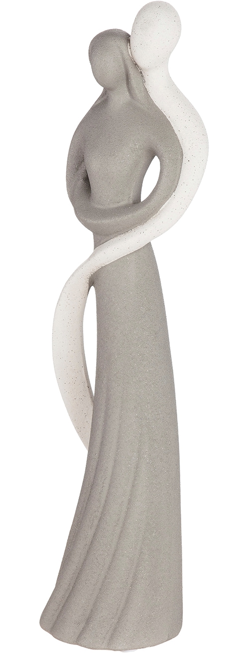 GILDE Skulptur "Figur Monroe weiß H. 45,5 cm" Frauenfigur abstrakter Stil sitzende Pose Wohnaccessoire