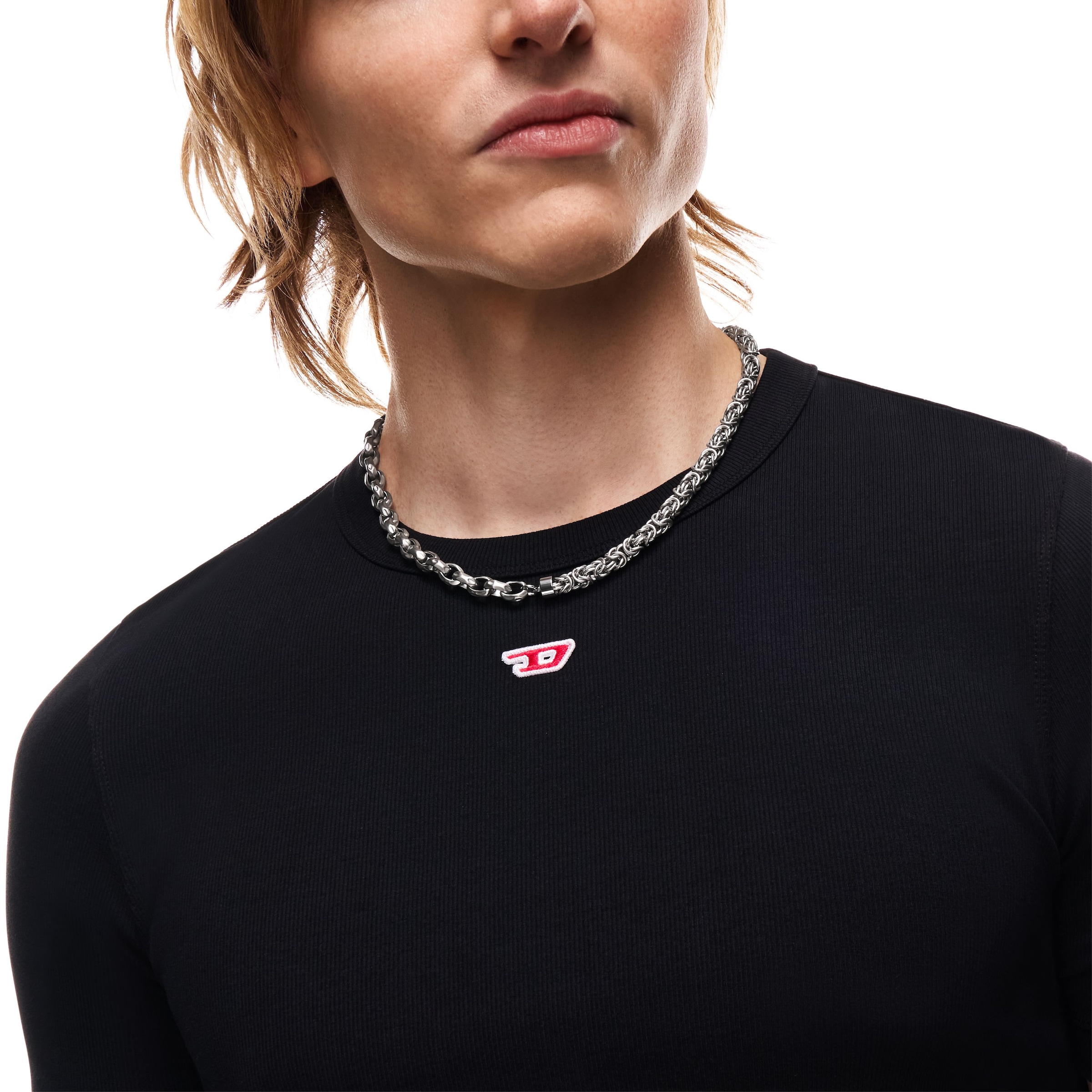 Diesel Kette ohne Anhänger »Schmuck Geschenk Edelstahl Halsschmuck Halskette Diesel Font« Emaille