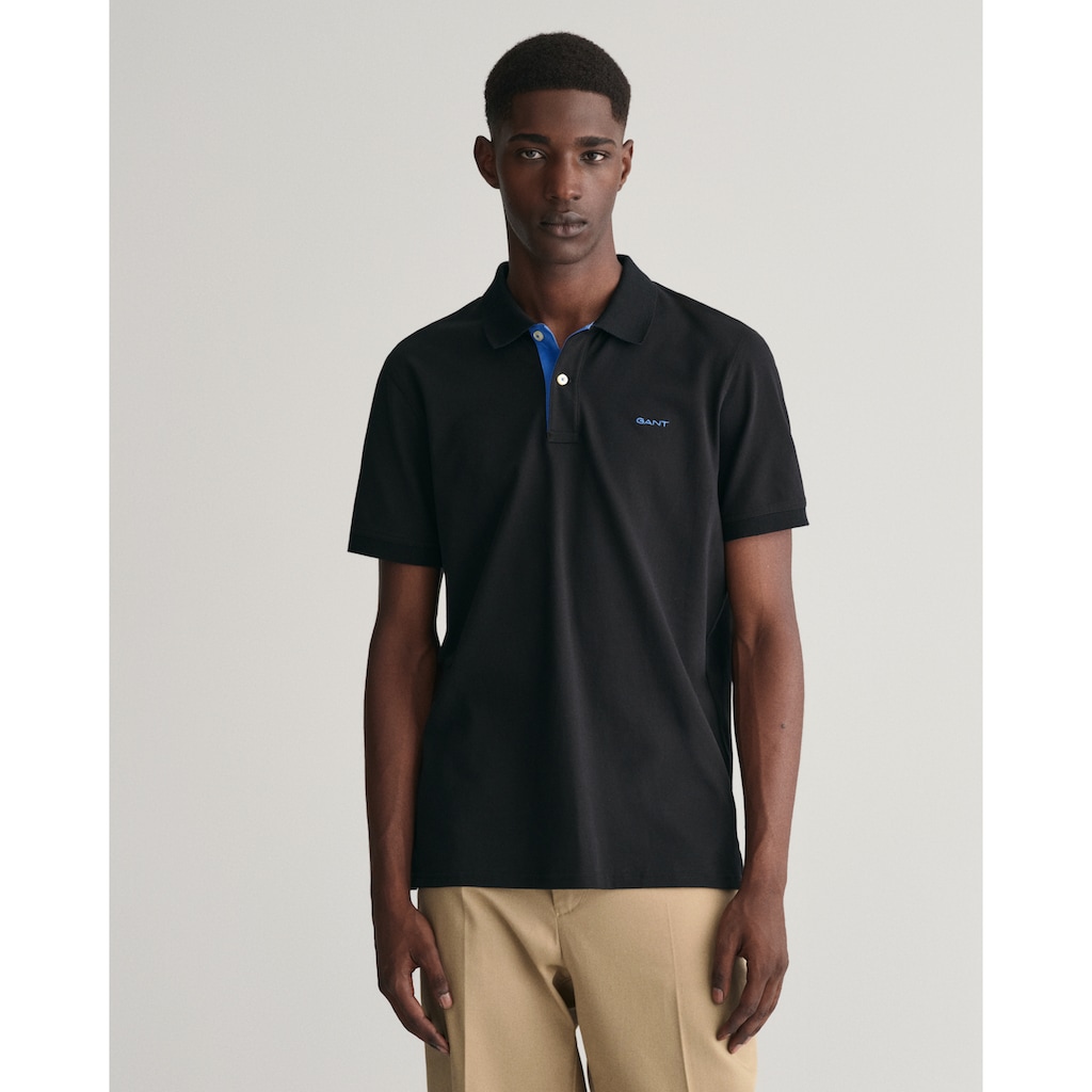 Gant Poloshirt »REG CONTRAST PIQUE SS RUGGER«, mit kontrastfarbenen Einsätzen