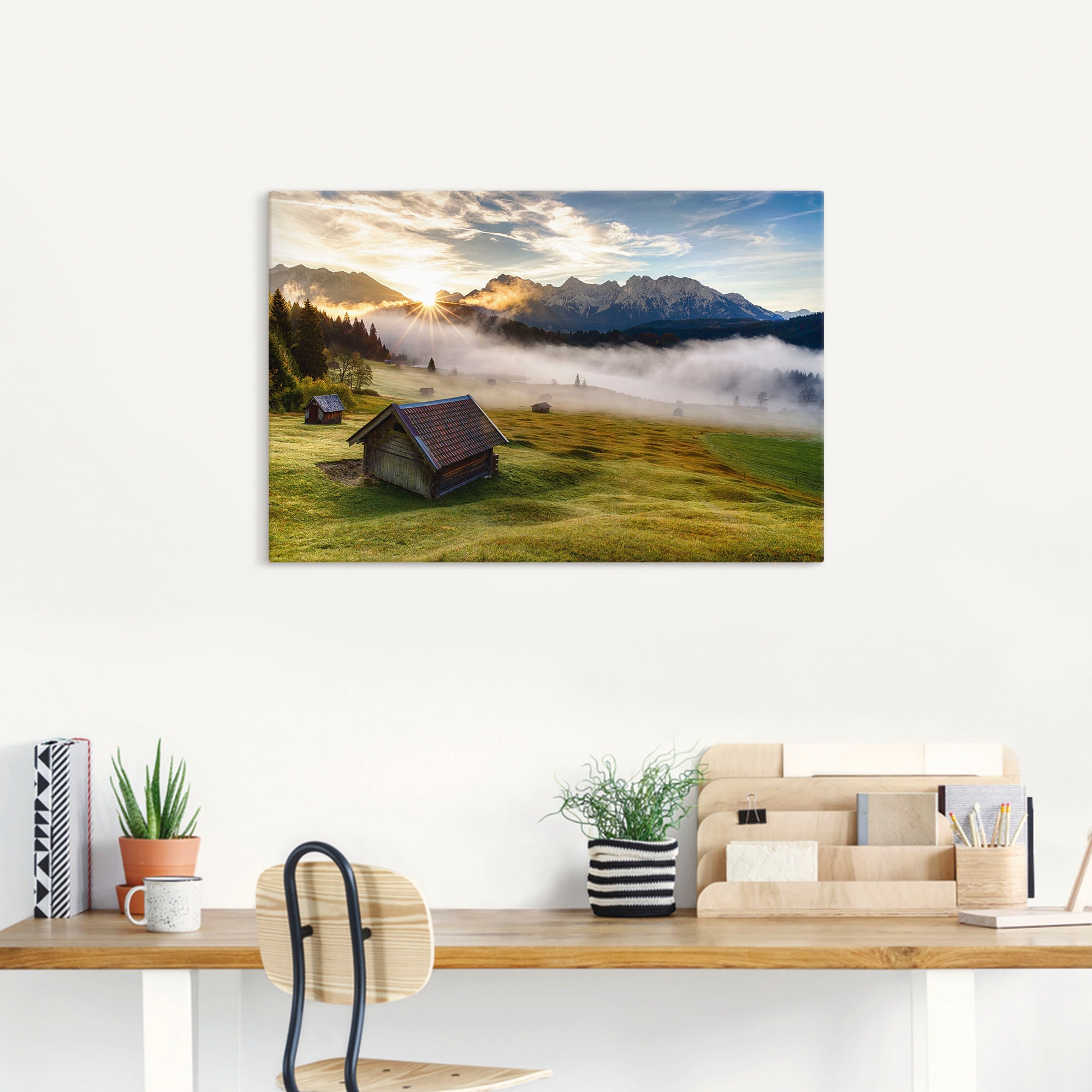 Artland Wandbild "Herbst in Bayern", Berge & Alpenbilder, (1 St.), als Alub günstig online kaufen