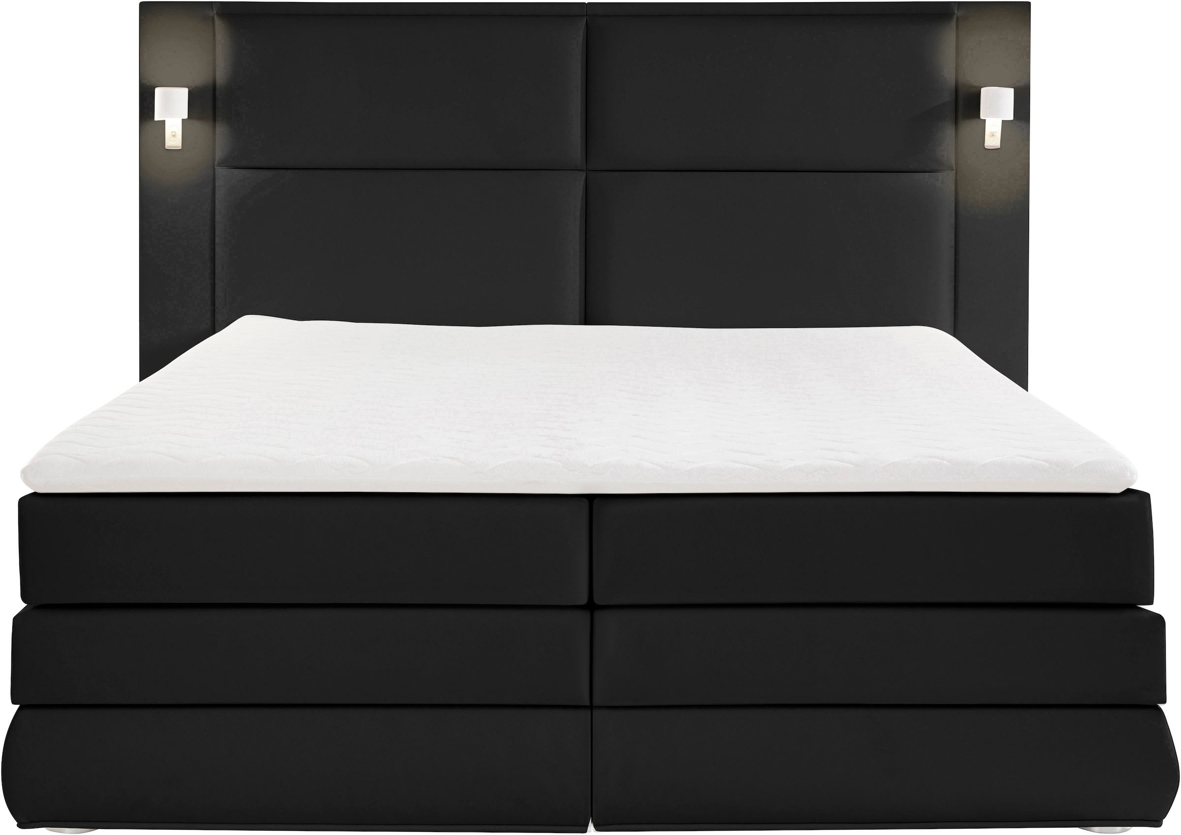 COLLECTION AB Boxspringbett Copenhagen, inklusive Bettkasten und Topper, wahlweise mit LED-Beleuchtung