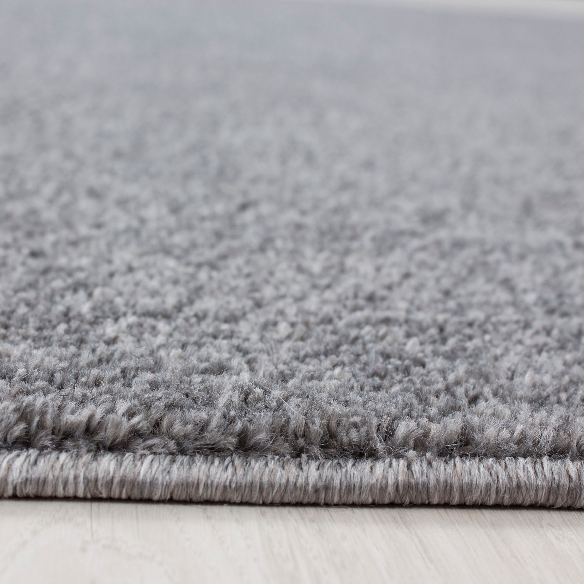 Teppich AYYILDIZ TEPPICHE "ATA", grau (hellgrau), B:80cm H:10mm L:150cm, Kunstfaser, Teppiche, Teppich, Kurzflor, uni, große Farbauswahl, robust, auch als Läufer und in rund 3