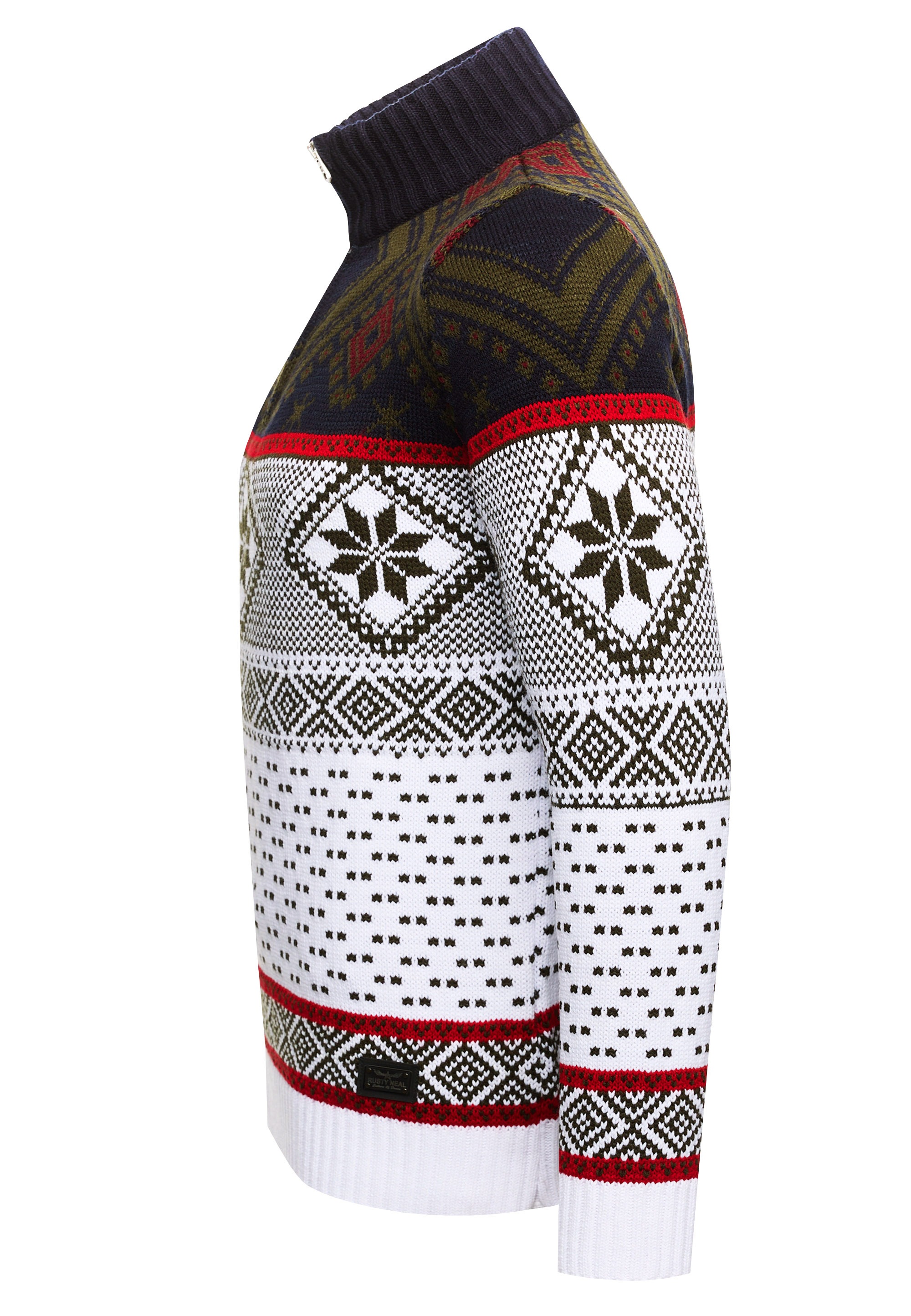 Rusty Neal Strickpullover, mit winterlichem Muster