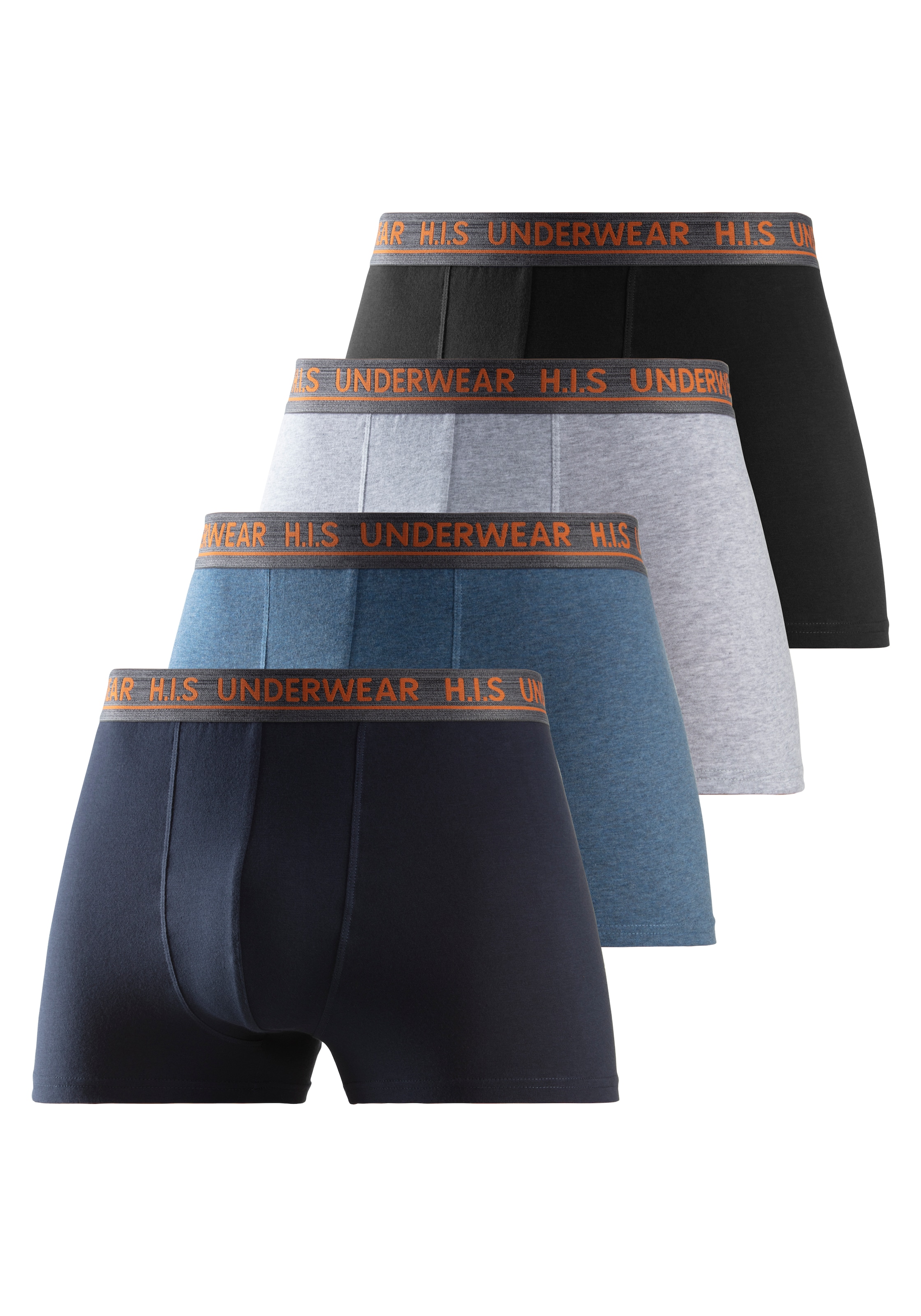 H.I.S Boxer, (Packung, 4 St.), mit bequemem Stretchbündchen