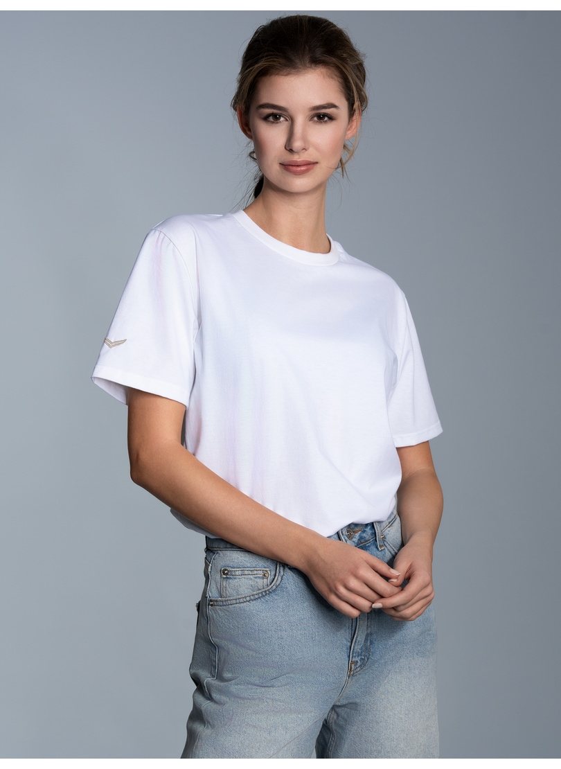 Trigema T-Shirt »TRIGEMA T-Shirt aus 100% Biobaumwolle«, (1 tlg.)